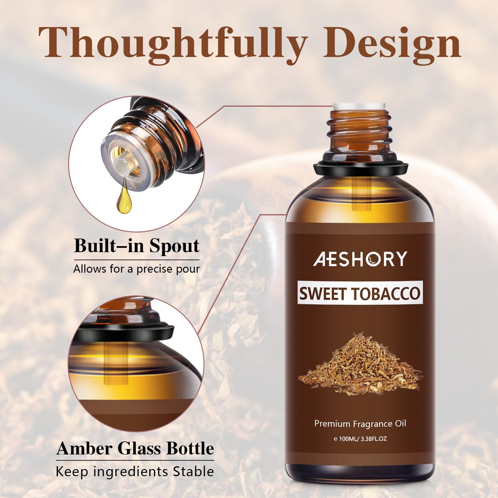 Sweet Tobacco Fragrance Oil 100ml | Aromatherapy Essential Oil for Diffusers, Massage, Soap & Candle Making