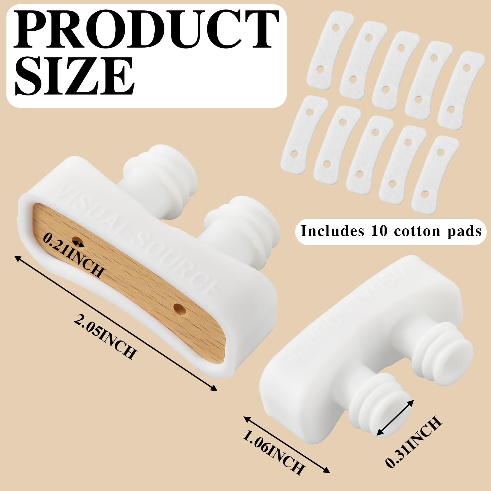 Swiffen 2 Pcs Aromatherapy Nasal Inhalers with 10 Wicks — Portable Refillable Diffusers