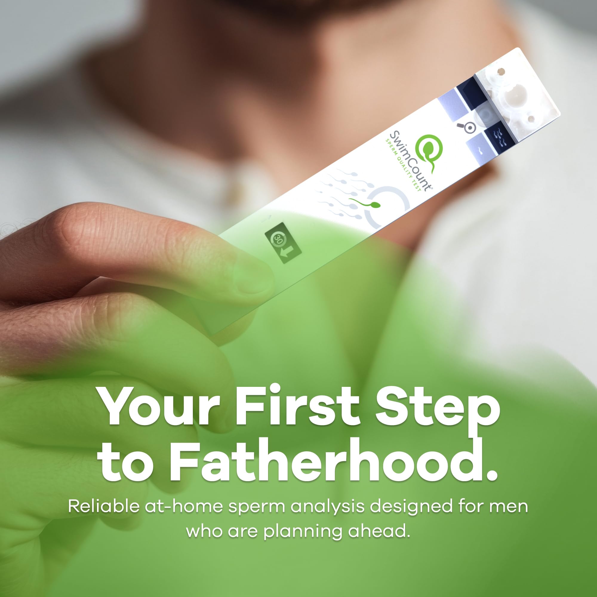 SwimCount At-Home Male Fertility Test – Progressive Sperm Motility, High Sensitivity