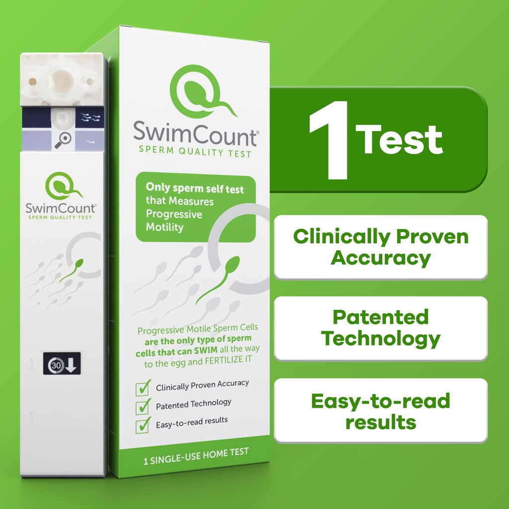 SwimCount At-Home Male Fertility Test – Progressive Sperm Motility, High Sensitivity