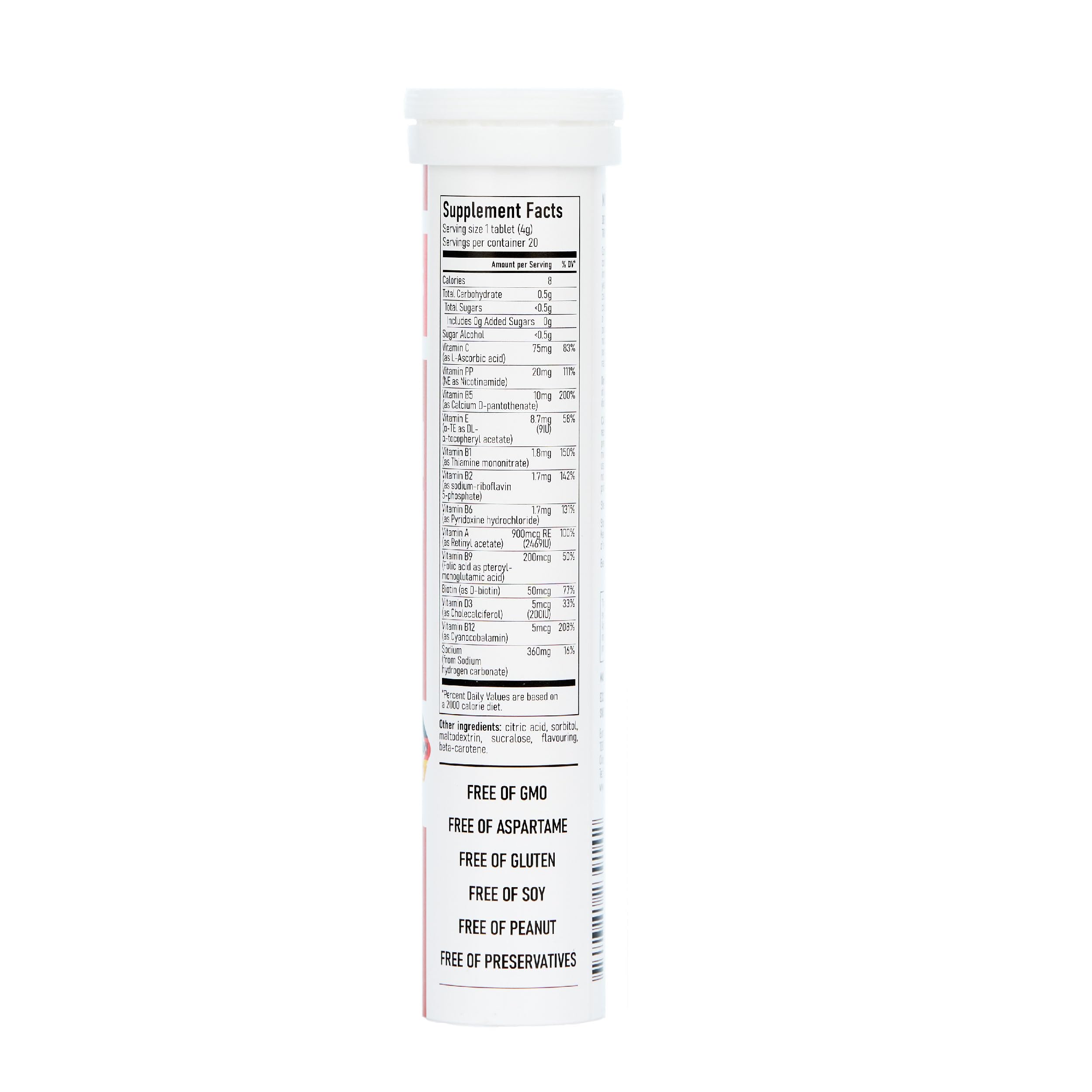 Swiss Imports Effervescent Multivitamins + Biotin – Wellness & Vitality, 12-Pack, 240 Tablets