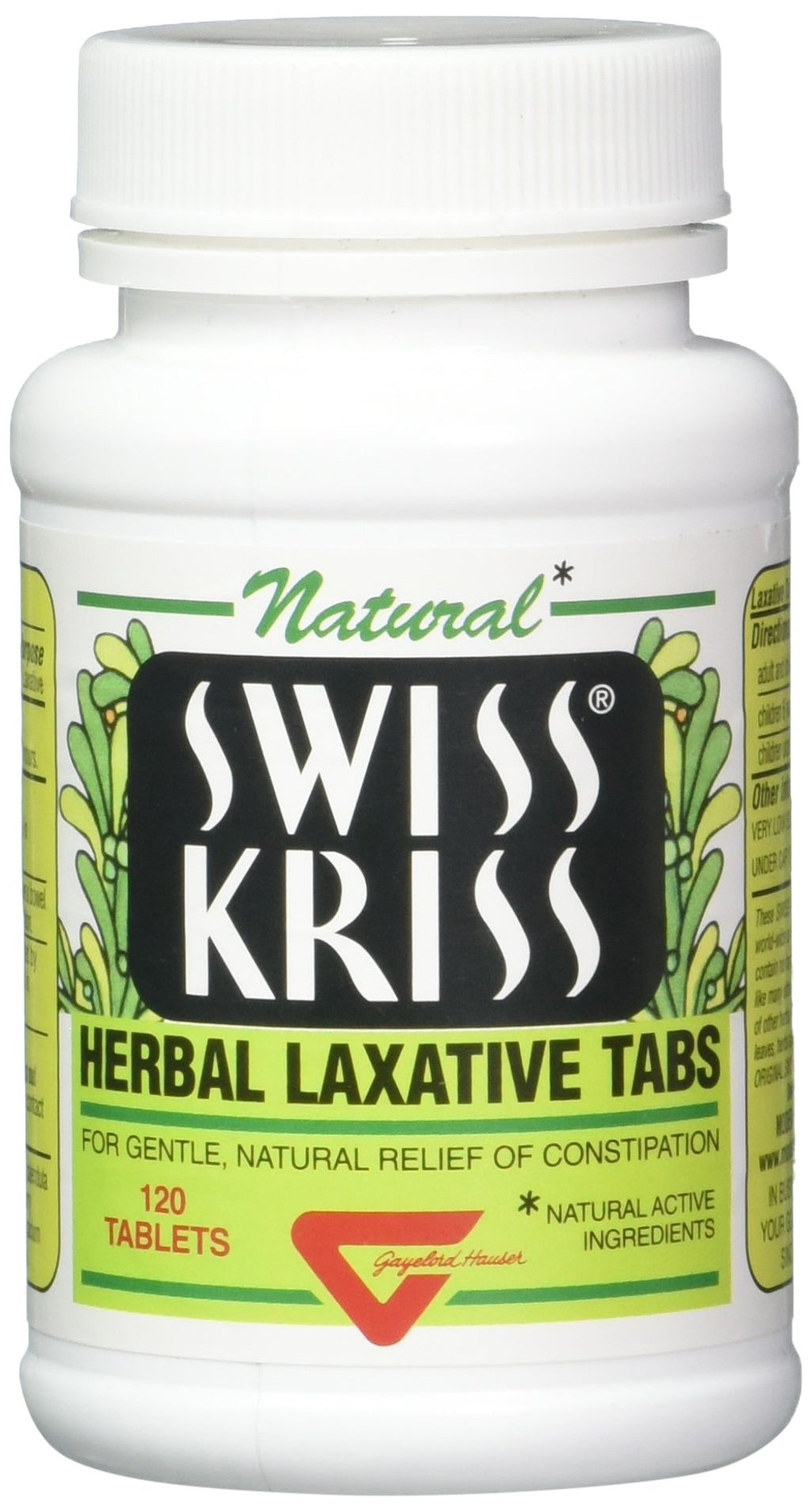 Swiss Kriss Herbal Laxatives Tablets – Gentle, Natural Relief for Adults & Kids 6+ | 120 Tablets