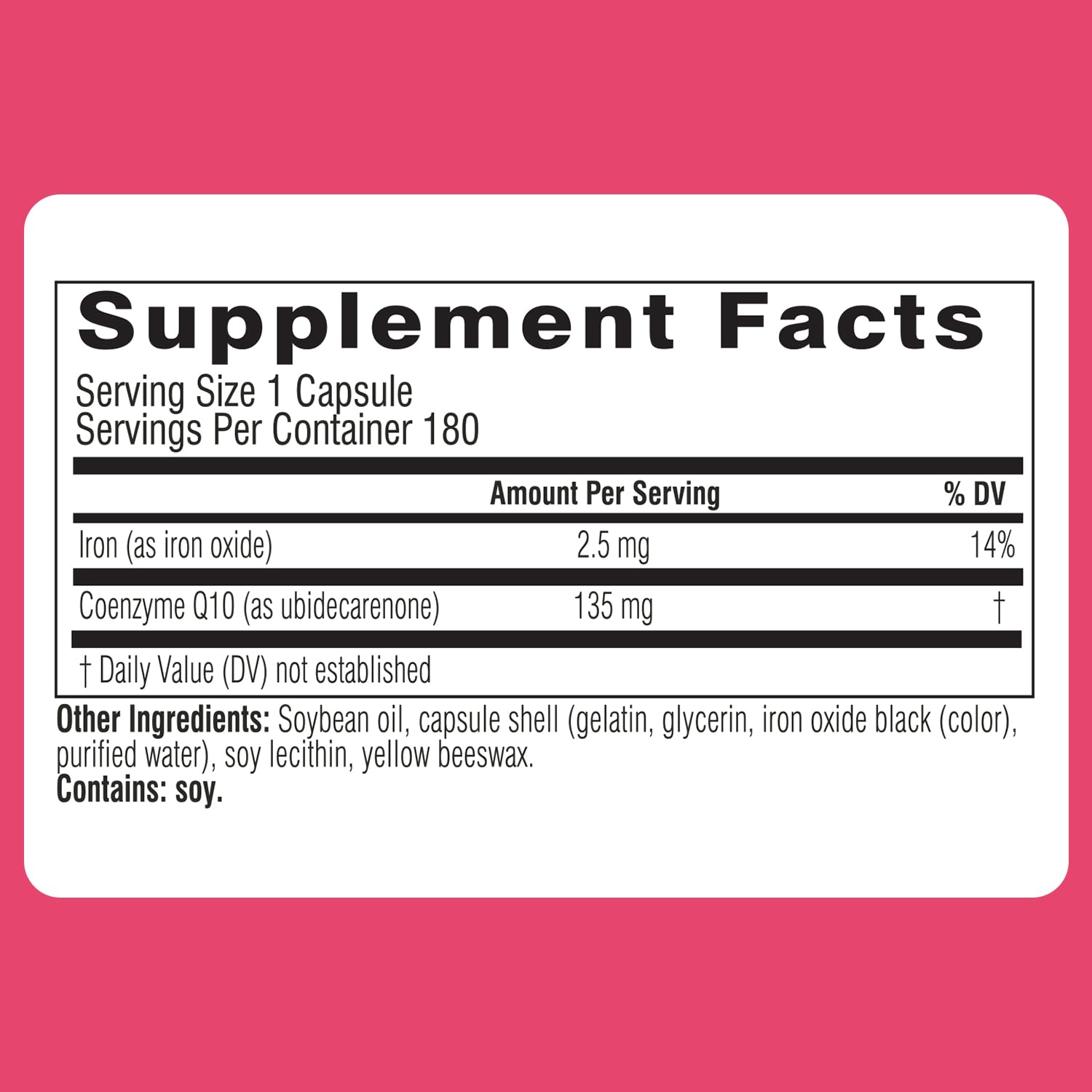 Swisse CoQ10 Supplement | Co-Enzyme Q10 135mg | 180 Softgels | Heart Health & Energy