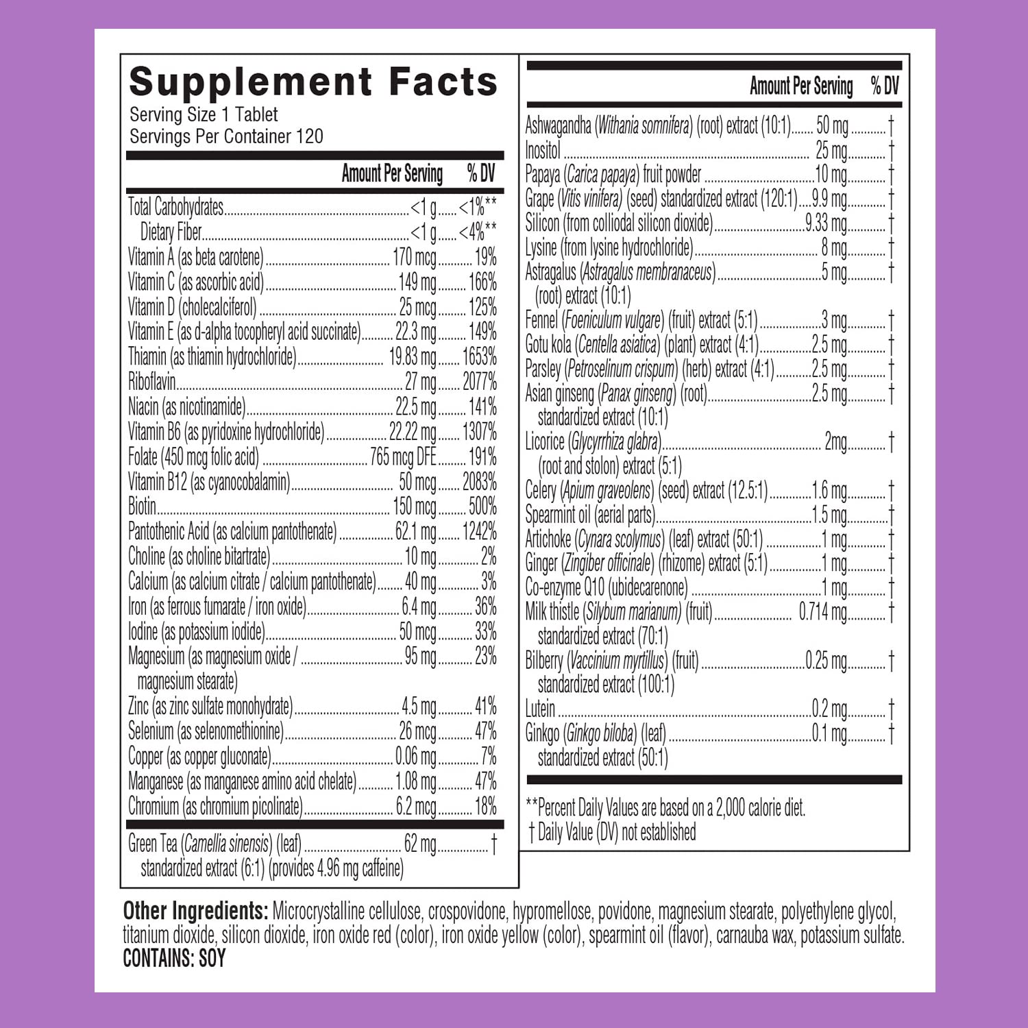 Swisse Daily Multivitamin for Women | 47 Vitamins, Antioxidants & Adaptogens