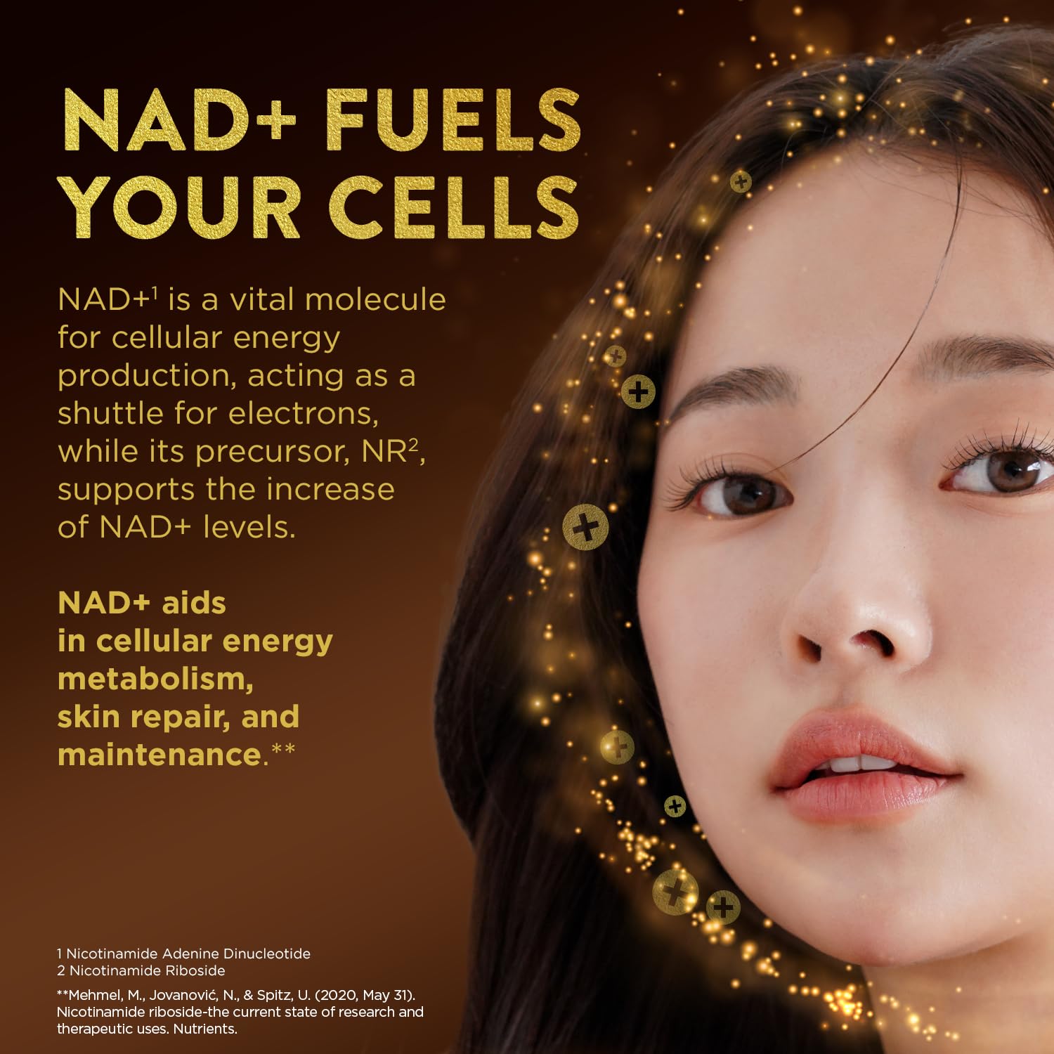 Swisse Plus NAD+ Beauty Restore | Clinically Tested NAD+ Supplement | 30 Capsules