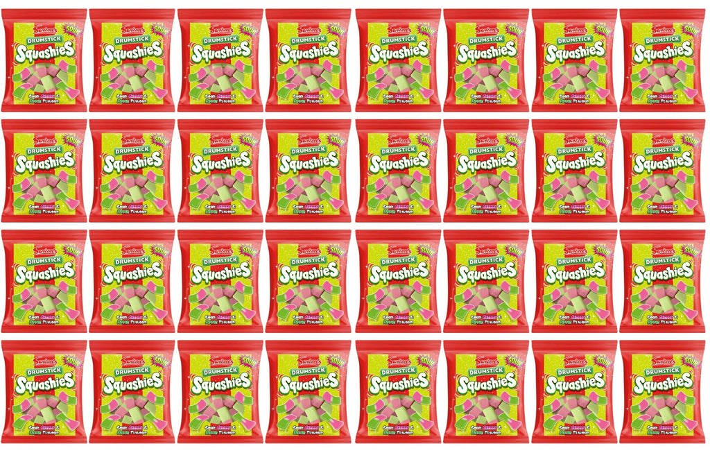 32 x Swizzels Squashies Drumstick Sour Cherry & Apple Flavour 120G