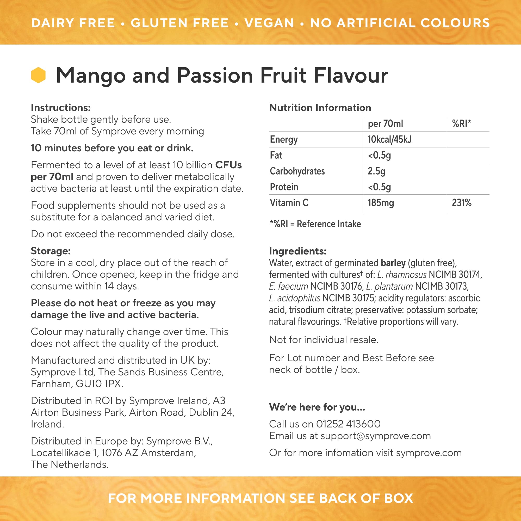 Symprove Mango & Passionfruit, 2 Litre – Probiotic Drink