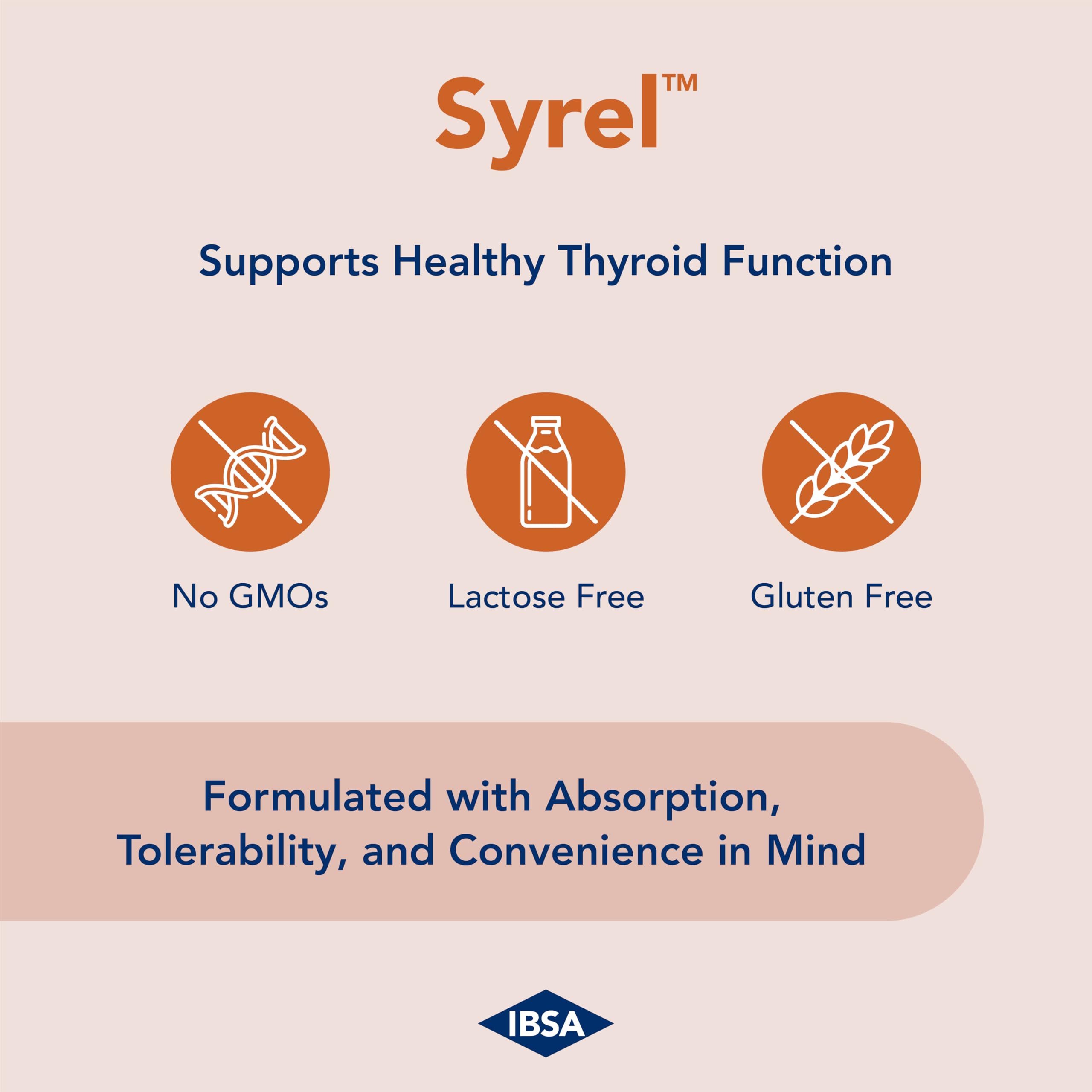 Syrel Thyroid Support Supplement – 100 mcg Selenium, 5 mg BioPerine | 30 Soft Gel Capsules