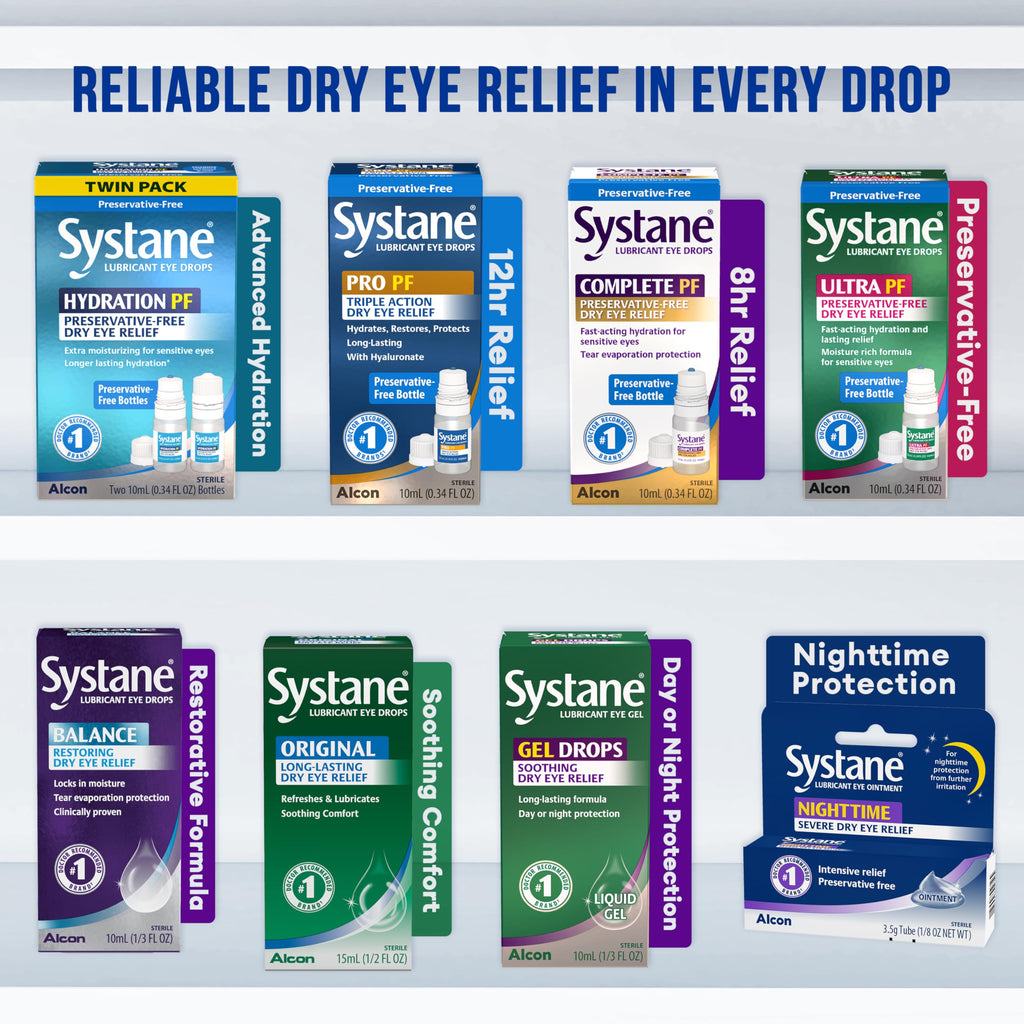 Systane Hydration Twin Pack - Preservative-Free Eye Drops for Dry Eye Relief (2x10ml)