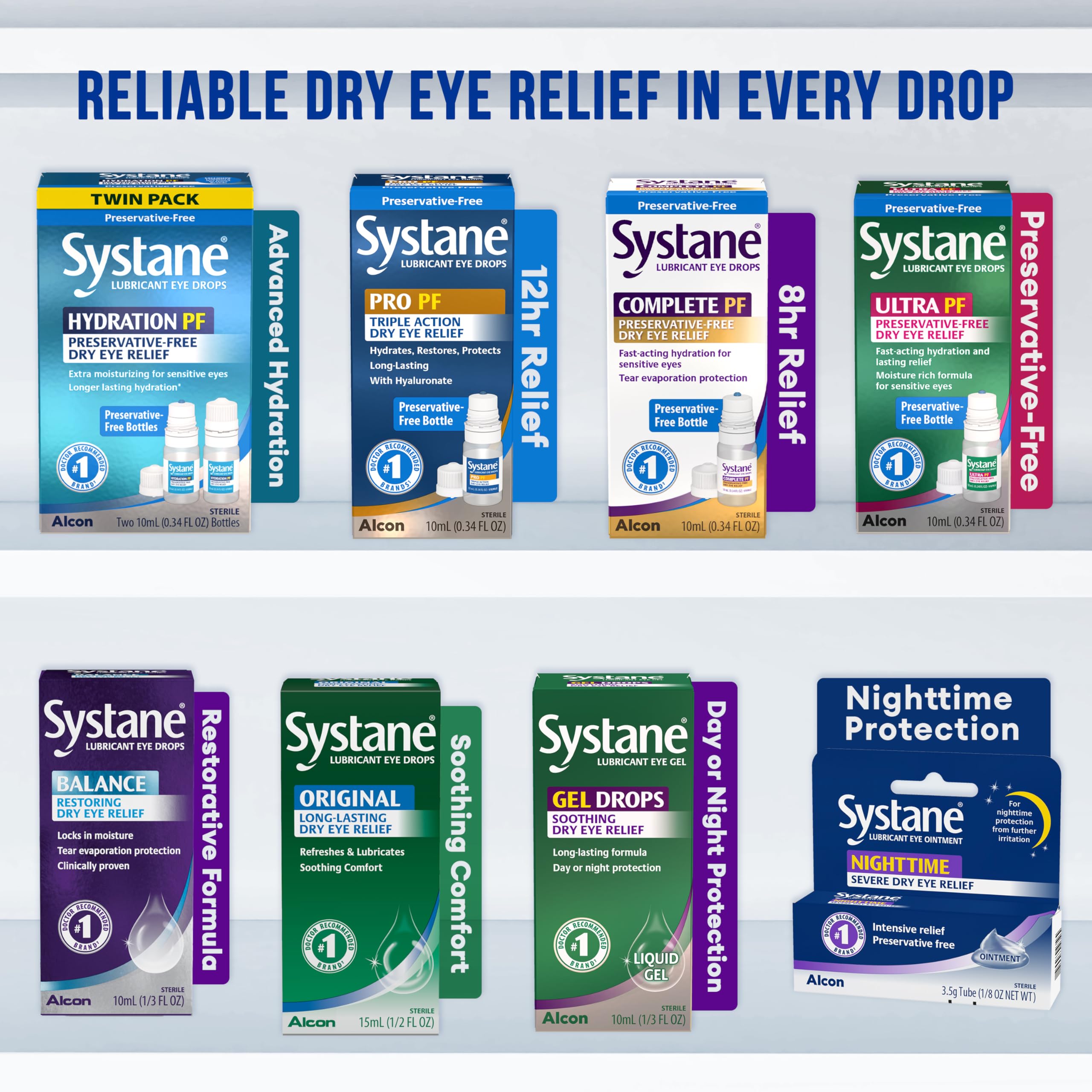 Systane Hydration Pf Lubricant Eye Drops 10ml | Preservative-Free Moisture for Dry Eyes