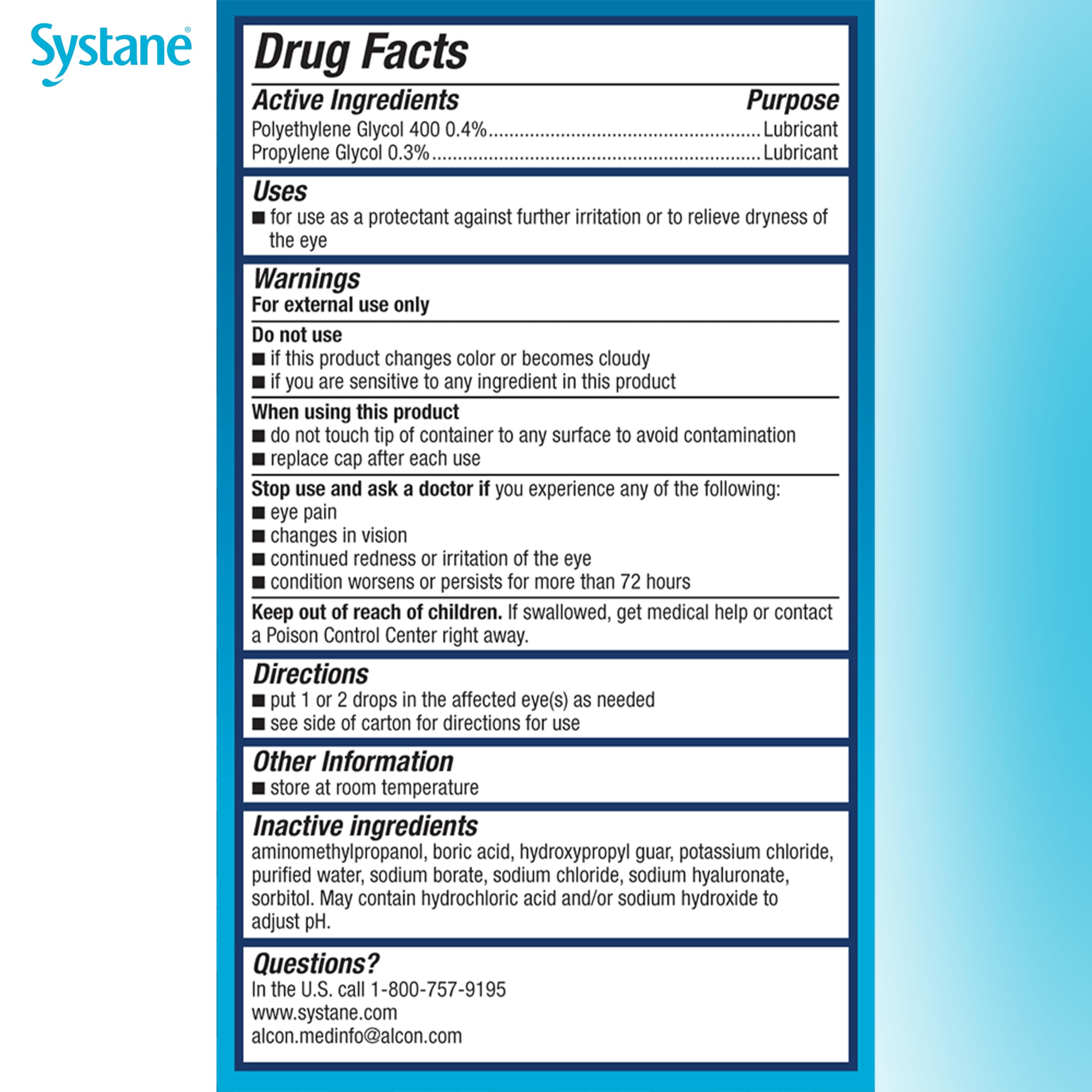 Systane Hydration Pf Lubricant Eye Drops 10ml | Preservative-Free Moisture for Dry Eyes
