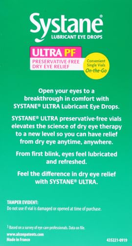 Systane Ultra Lubricant Eye Drops – 60 Count | Extended Protection & Fast Relief