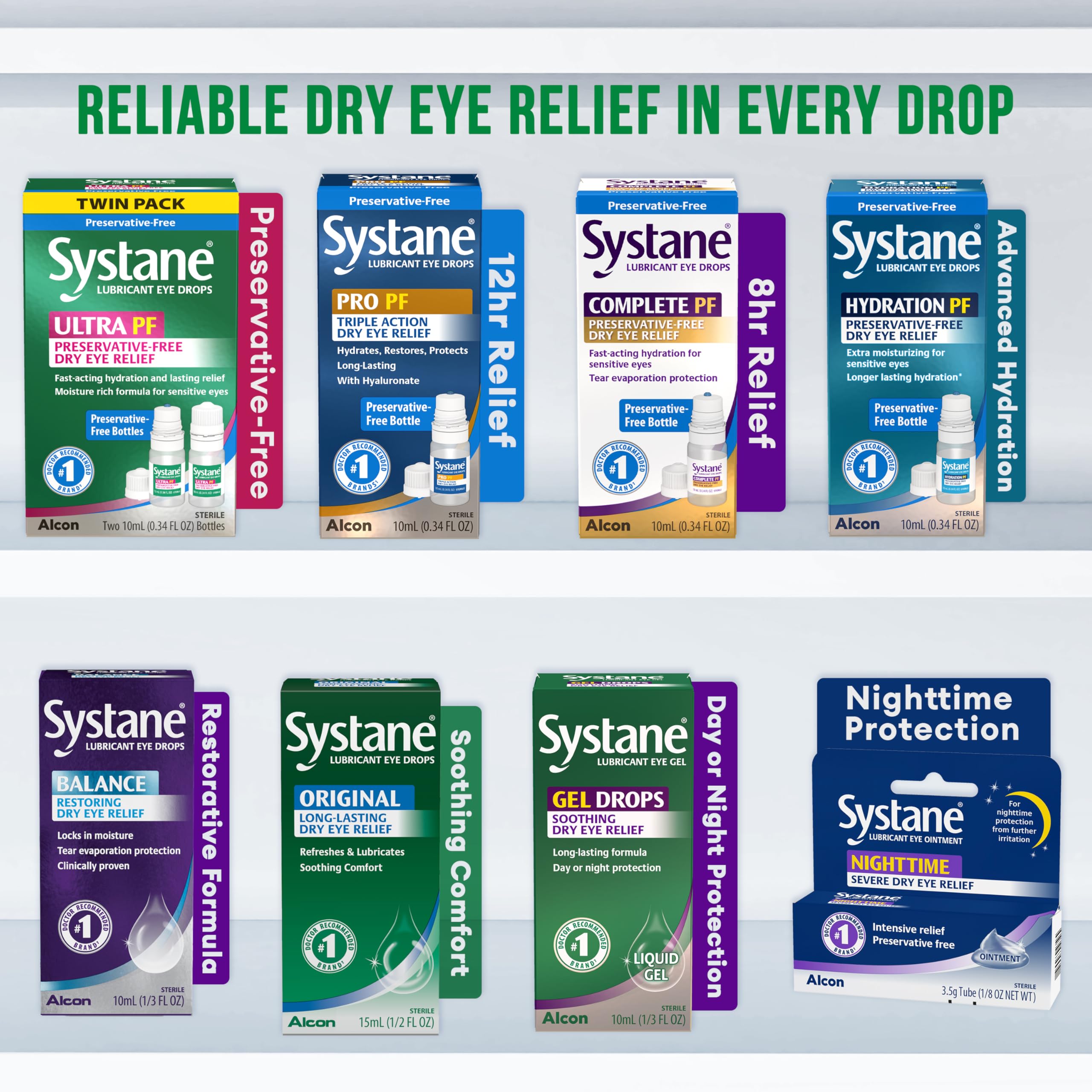 Systane Ultra Multi-Dose Preservative-Free Eye Drops Twin Pack (2x10ml) – Fast Hydration & Lasting Relief