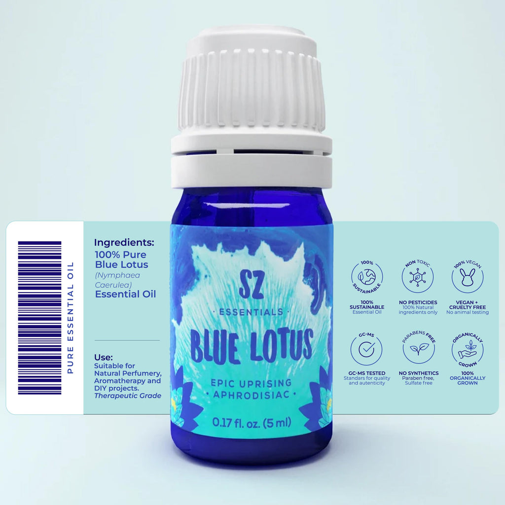 SZ Essentials Blue Lotus Essential Oil – 100% Pure & Therapeutic Grade (5ml)