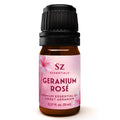 Sz Essentials – Geranium Rosé Essential Oil 5mL – 100% Pure & Natural (Pelargonium graveolens var. roseum) – Vegan & Therapeutic Grade