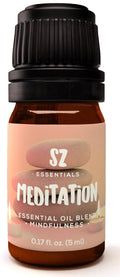 SZ Essentials Meditation Essential Oil Blend - 100% Pure, Vegan, 0.17oz (5ml) - Ideal for Shadow Work, Yoga & Meditation