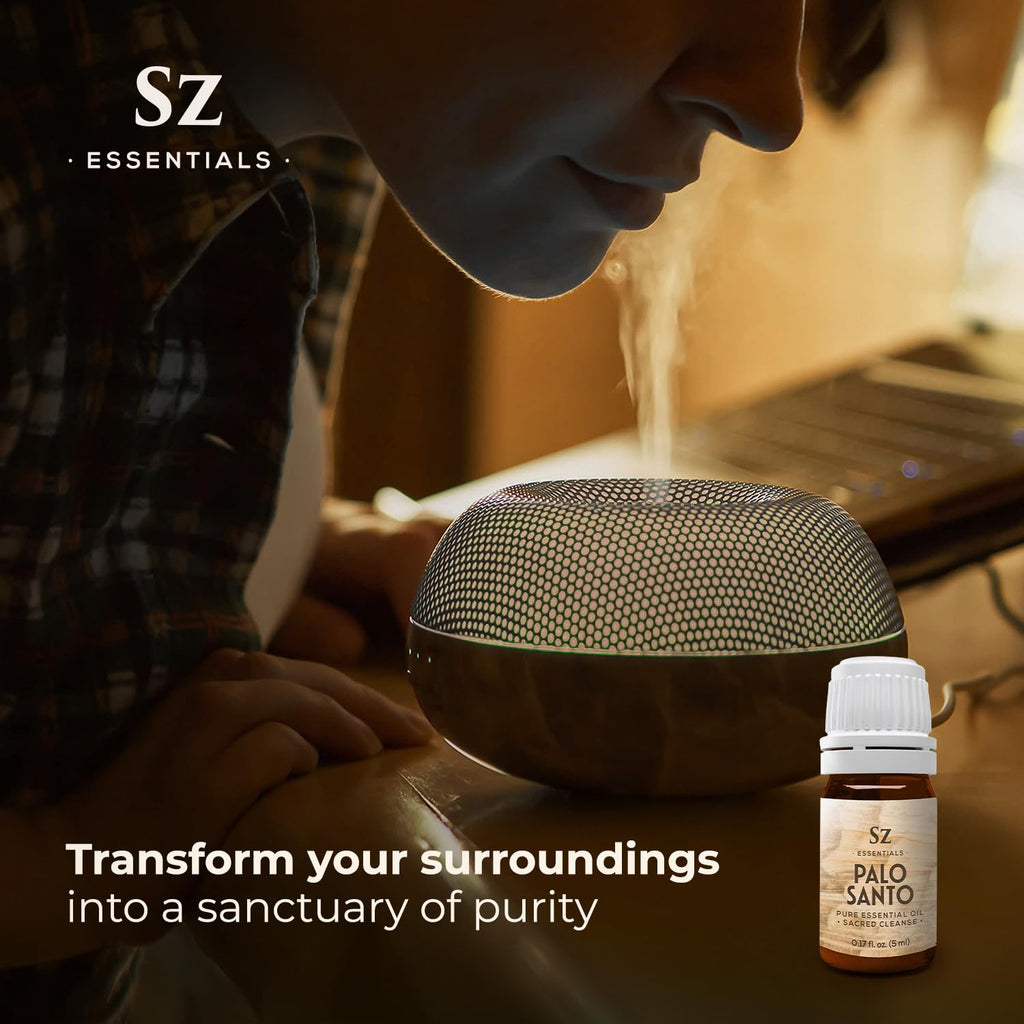 Sz Essentials Palo Santo Essential Oil – 100% Pure & Ethically Sourced (Peru, 5 mL)