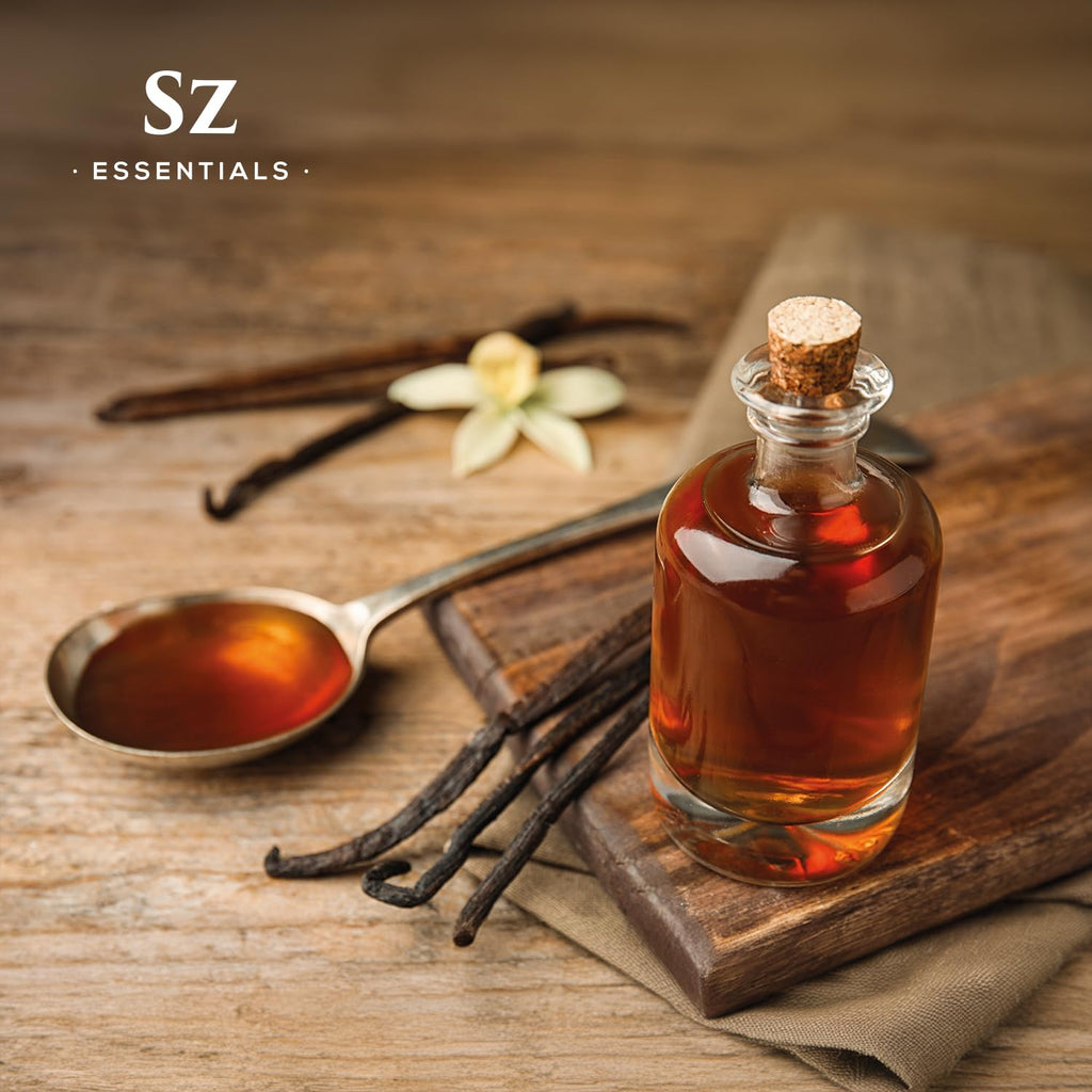 Sz Essentials Vanilla Essential Oil – 100% Pure, Undiluted, Therapeutic Grade (5ml)