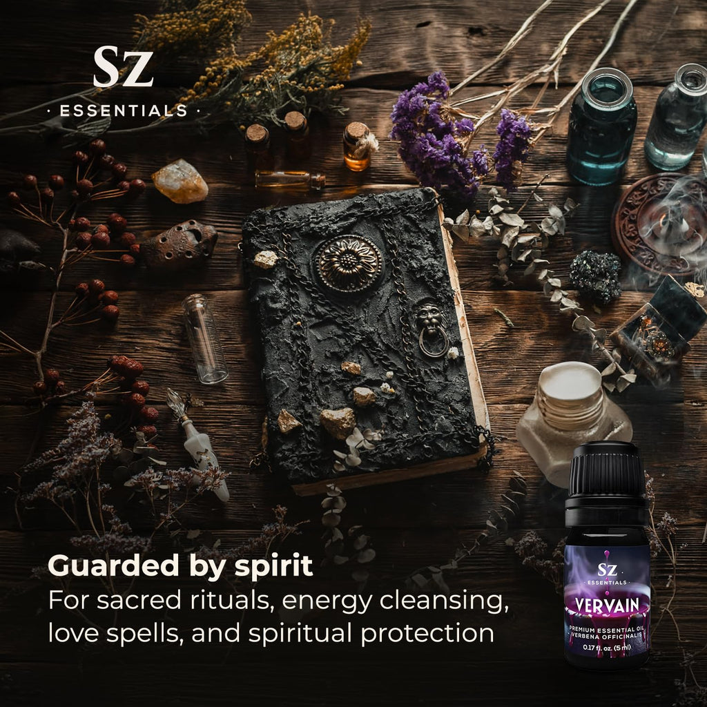 Sz Essentials Vervain Oil | Vegan, Spiritual Protection & Magick