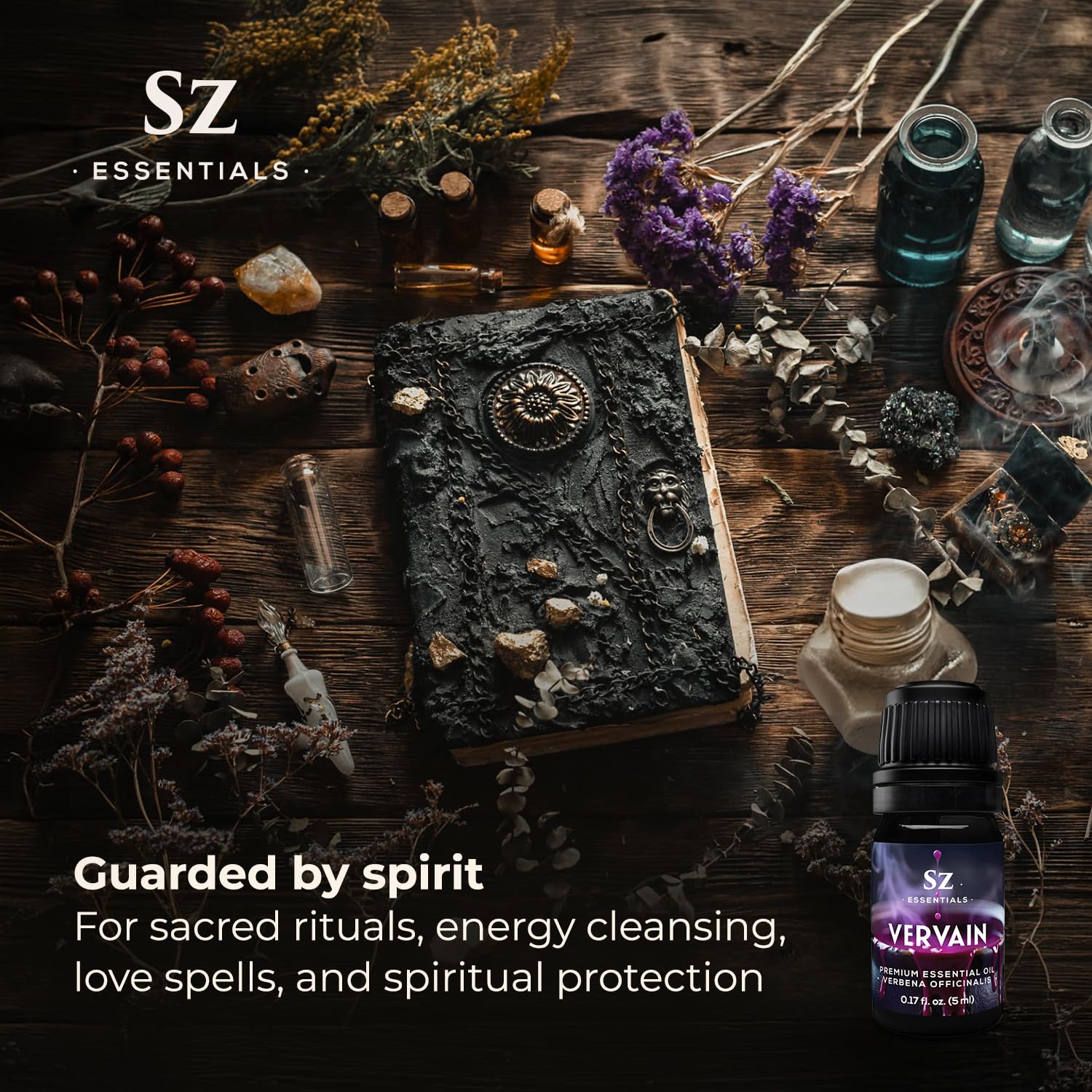 Sz Essentials Vervain Oil | Vegan, Spiritual Protection & Magick