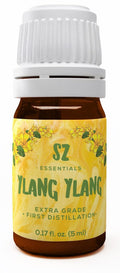 SZ Essentials Ylang Ylang Essential Oil – 0.17oz, 100% Pure & Undiluted