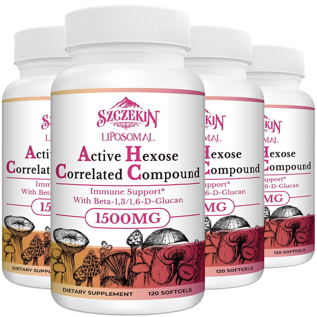 SZCZEKIN 1500mg Liposomal Active Hexose Correlated Compound – Immune Support & Liver Function (480 Soft Gels)