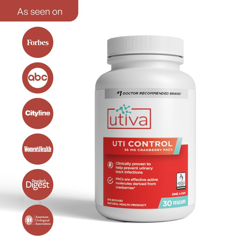 Szio+ Utiva Cranberry PACs – 36 mg PACs Clinically Studied for UTI Prevention | Cranberry Extract Pills for Bladder Health, 90 Veggie Capsules
