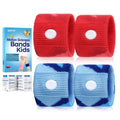 SZSTYYP Motion Sickness Bands for Kids – Non-Drug Acupressure Wristbands (2 Pairs, Blue & Red)