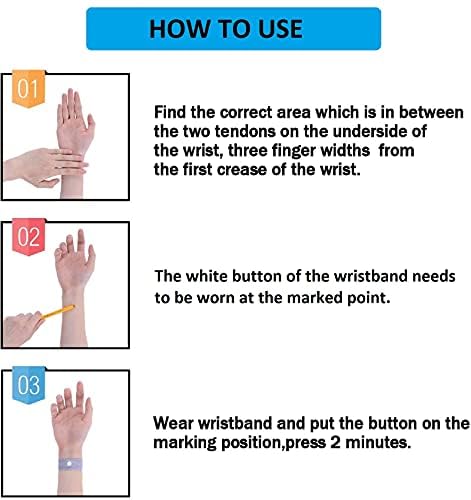SZSTYYP Motion Sickness Bands for Kids - Non-Drug Travel Nausea Relief (Pink & Blue)