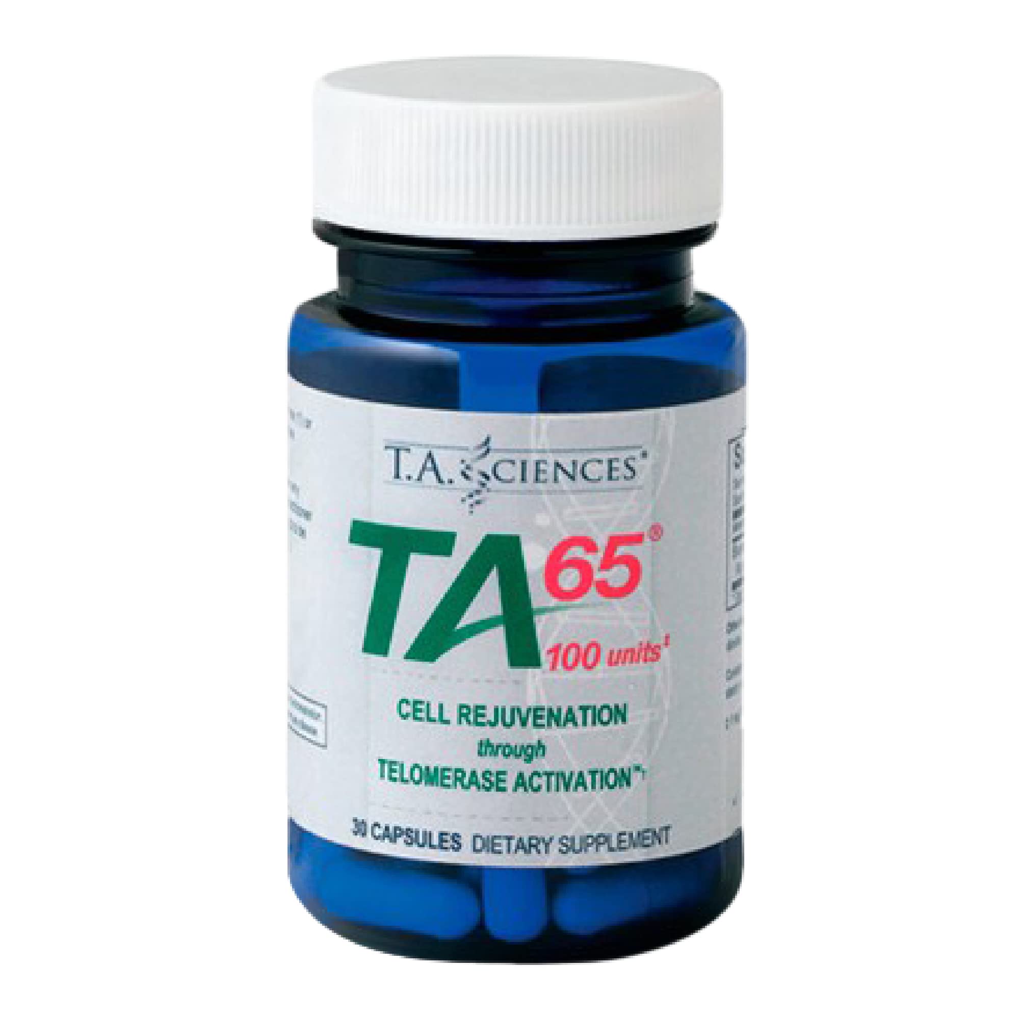 T.A. Sciences TA65 MD Telomerase Activation Supplement – 100 Units, 30 Capsules