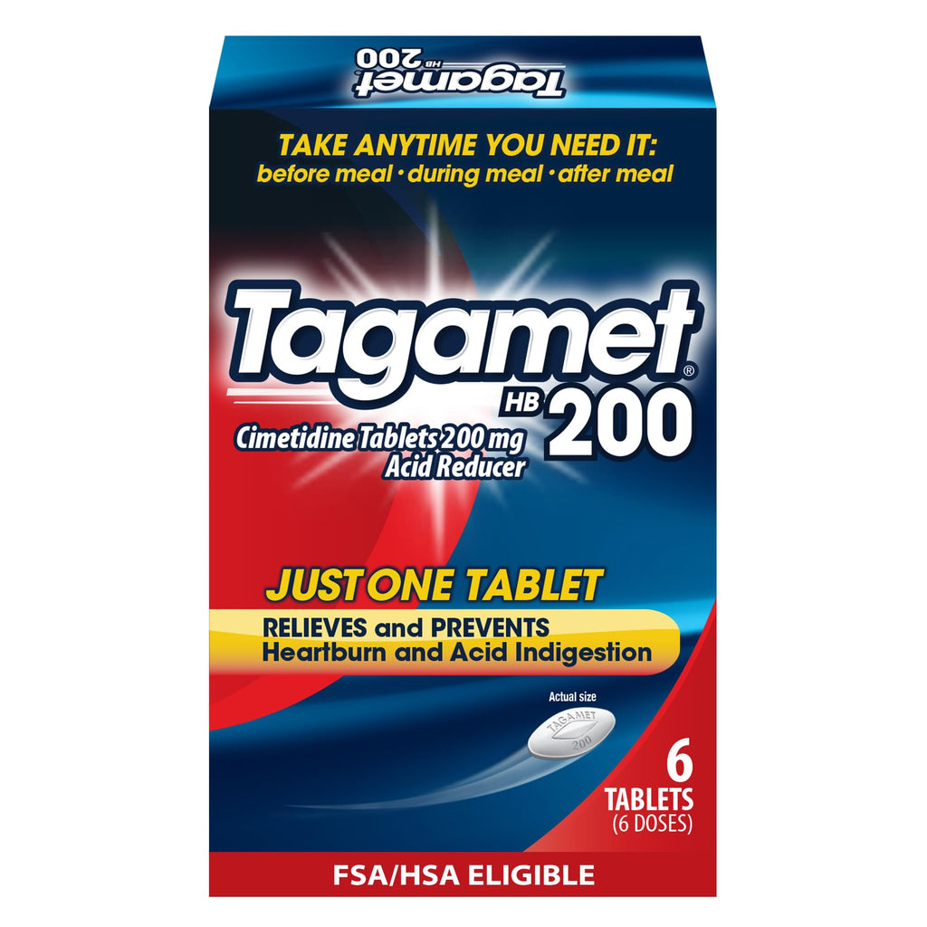 Tagamet HB 200 mg Cimetidine Acid Reducer – Heartburn Relief, 6 Count