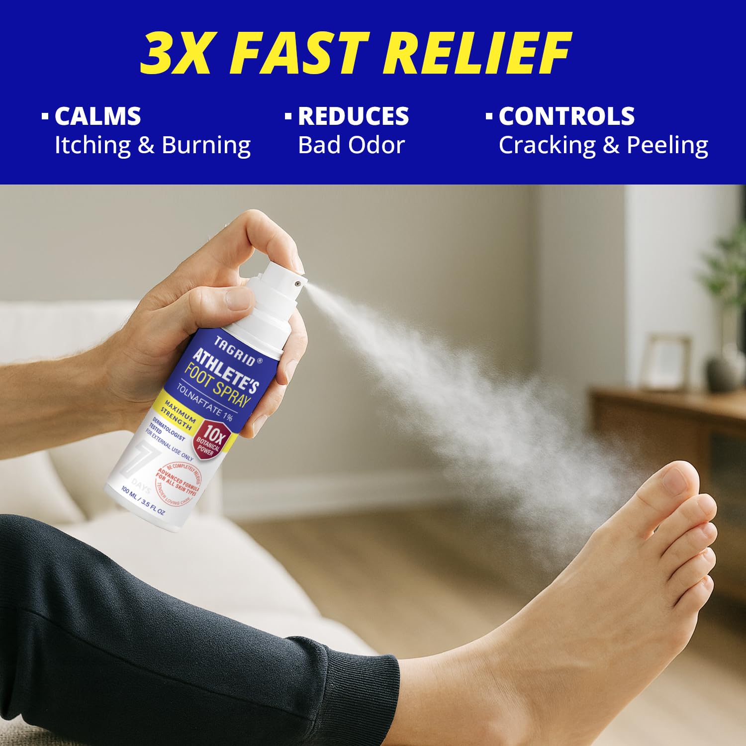 TAGRID Athletes Foot Treatment — Maximum Strength Antifungal Foot Spray