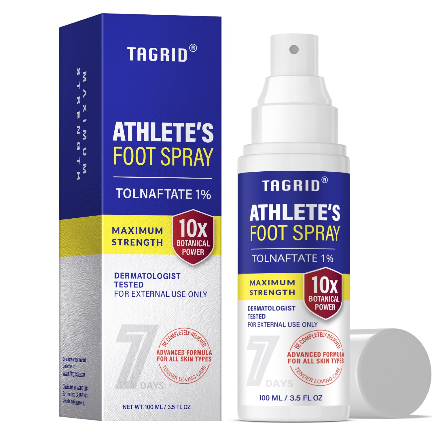 TAGRID Athletes Foot Treatment — Maximum Strength Antifungal Foot Spray