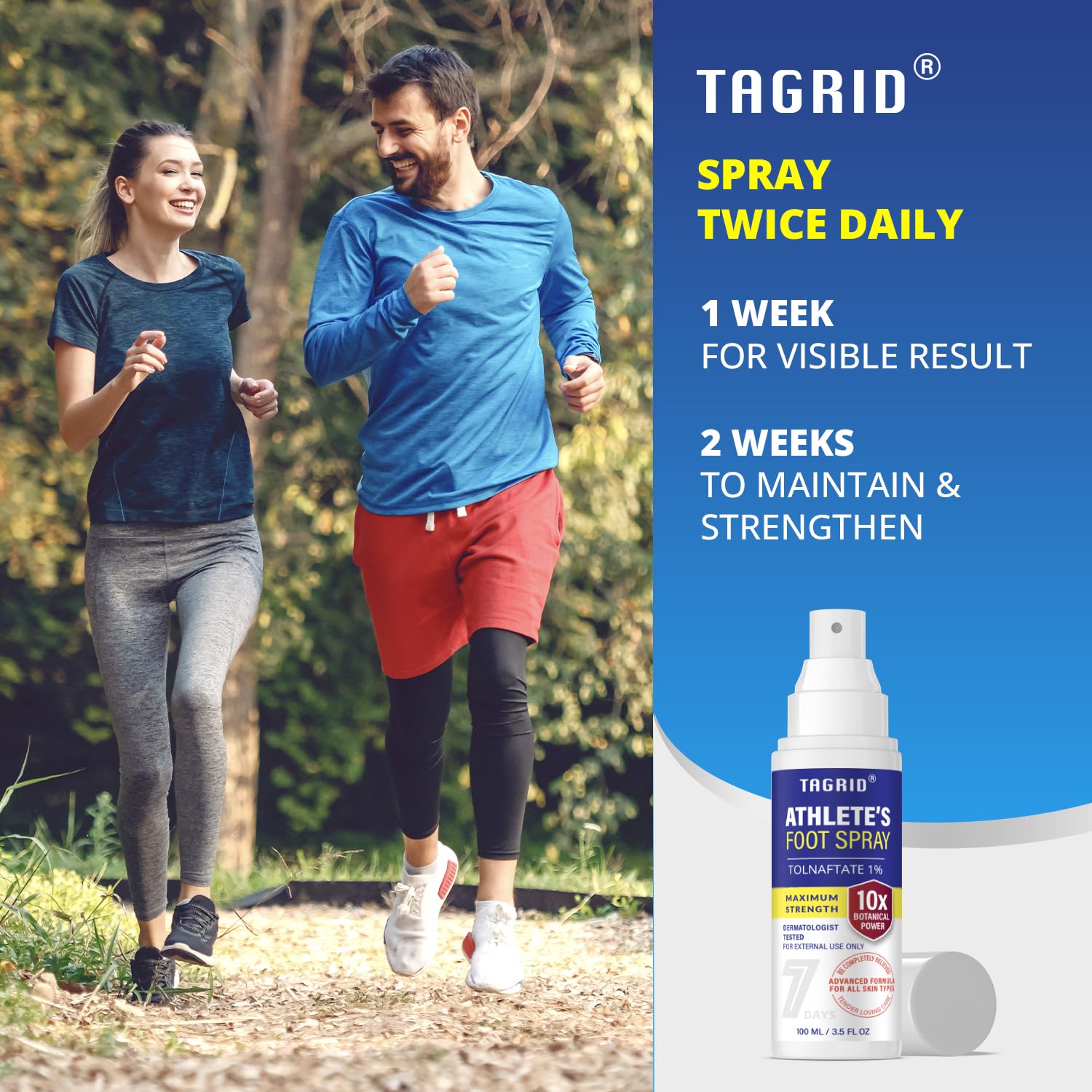 TAGRID Athletes Foot Treatment — Maximum Strength Antifungal Foot Spray