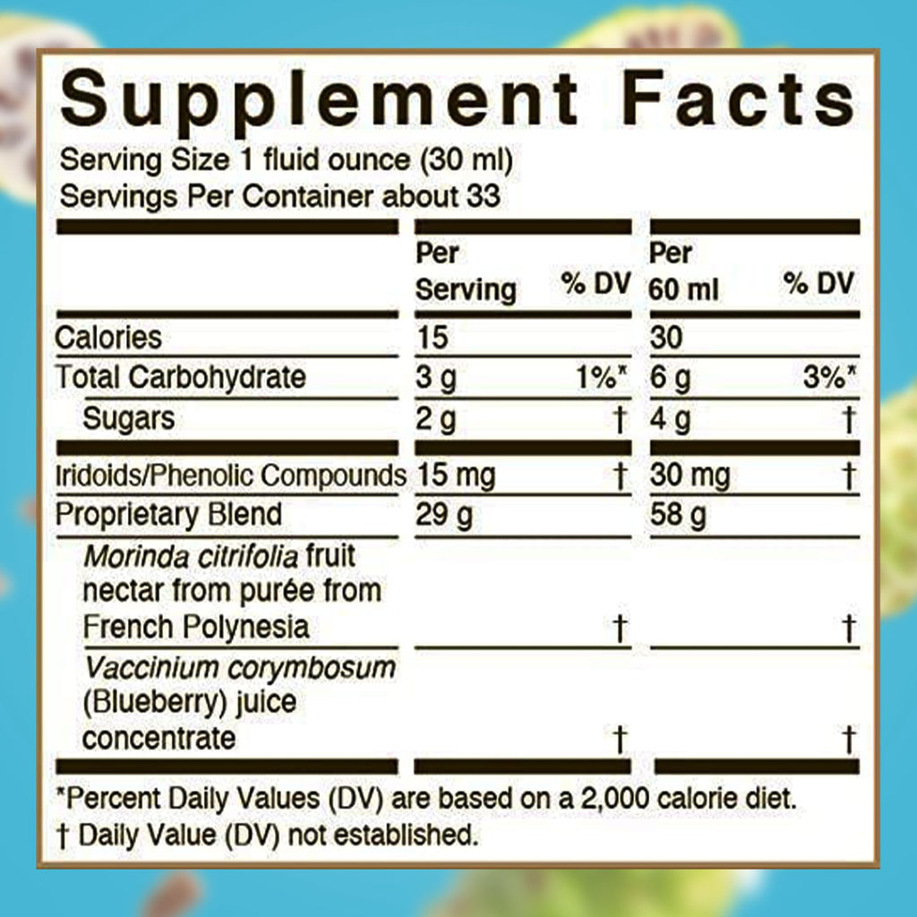 Tahitian Noni Juice by Morinda – Pure Noni with Blueberry & Grape Extracts – 4 Pack 1L Bottles