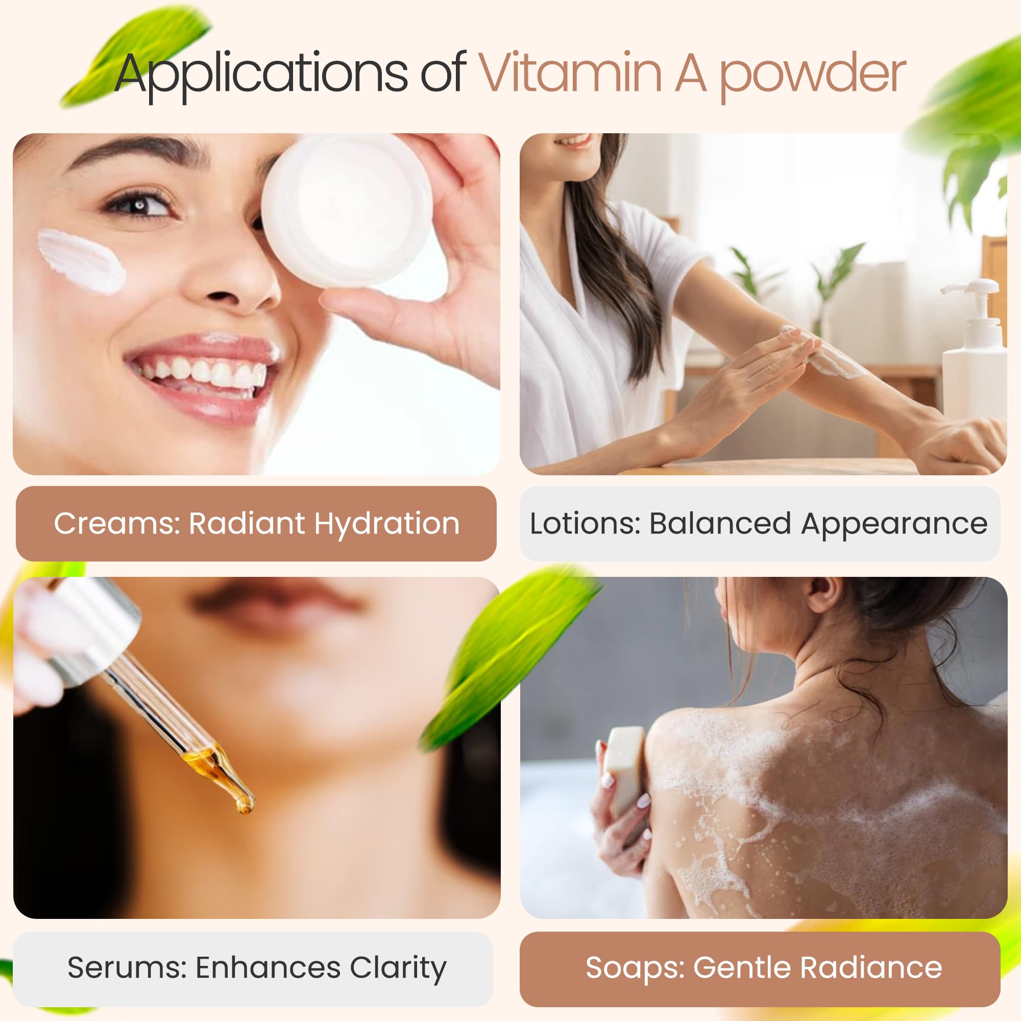 Talsen Chemicals Vitamin A Powder – Retinyl Palmitate & Retinol (USP & Cosmetic Grade) 4 oz