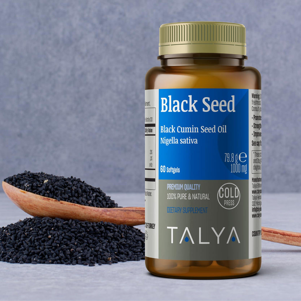 TALYA Black Seed Oil Softgel with High Thymoquinone | Immune & Digestive Support