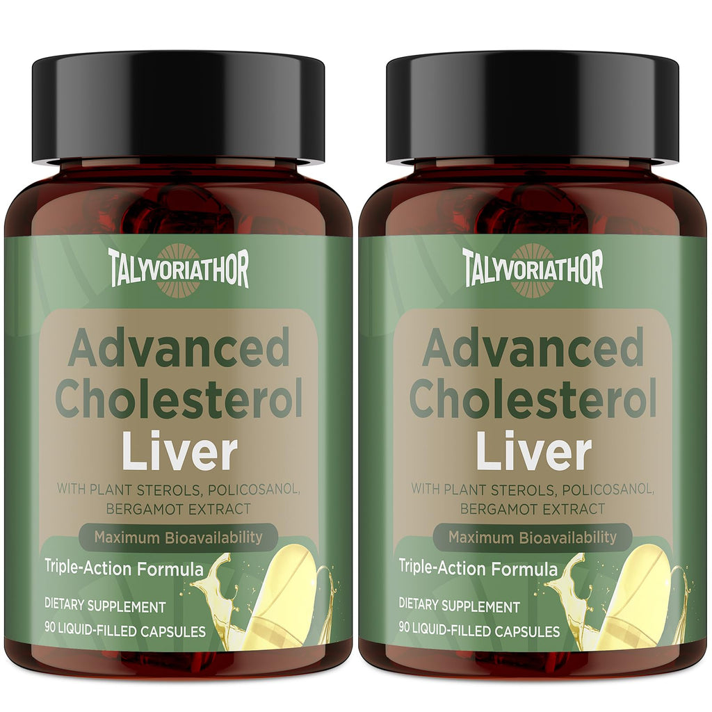 Talyvoriathor Advanced Cholesterol Support – Liquid-Filled Capsules with Plant Sterols, Policosanol & Bergamot