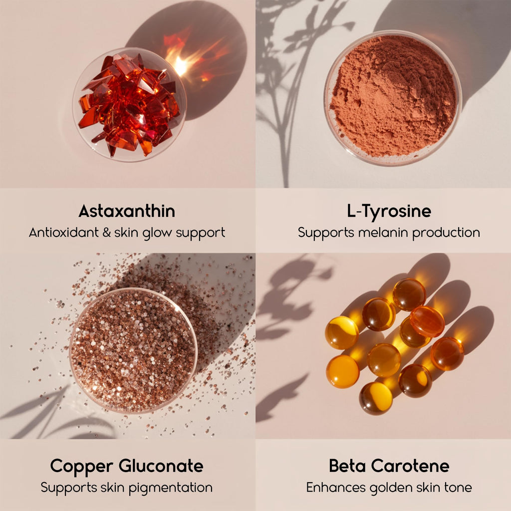 Tanova Tanning Pills – Natural Golden Glow, Skin Resilience & Anti-Aging Support – 60 Capsules