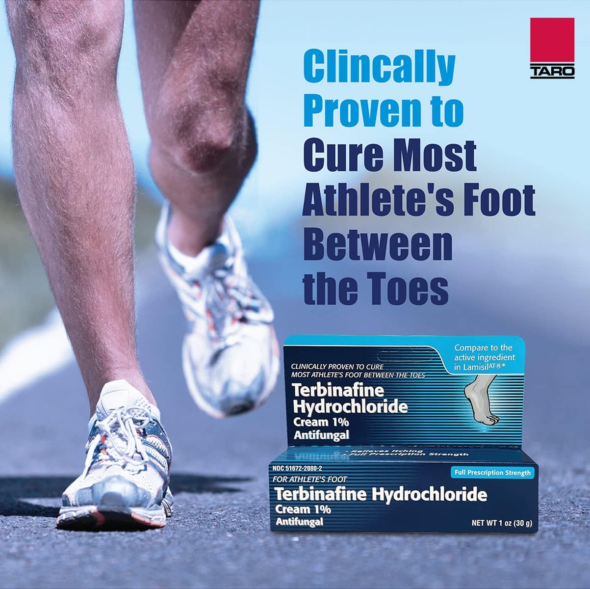 TARO Terbinafine 1% Cream – Fast Athlete’s Foot Relief, 5-Pack