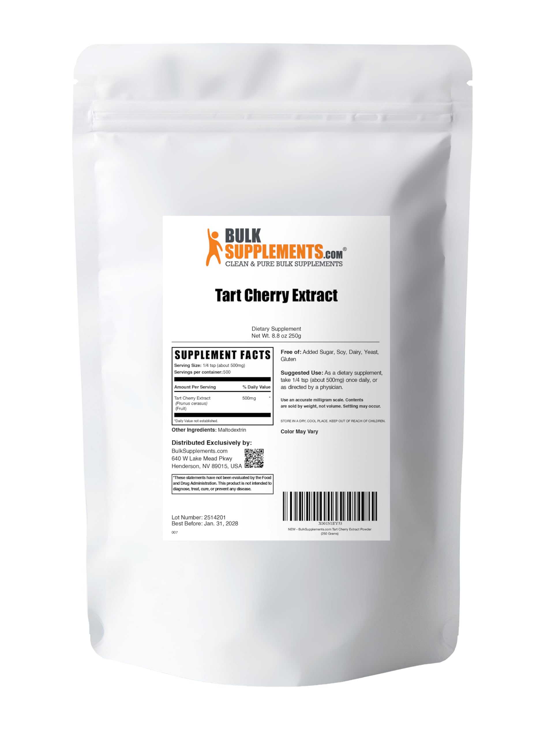 BulkSupplements Tart Cherry Extract Powder - 250g (8.8 oz) - 500 mg per Serving