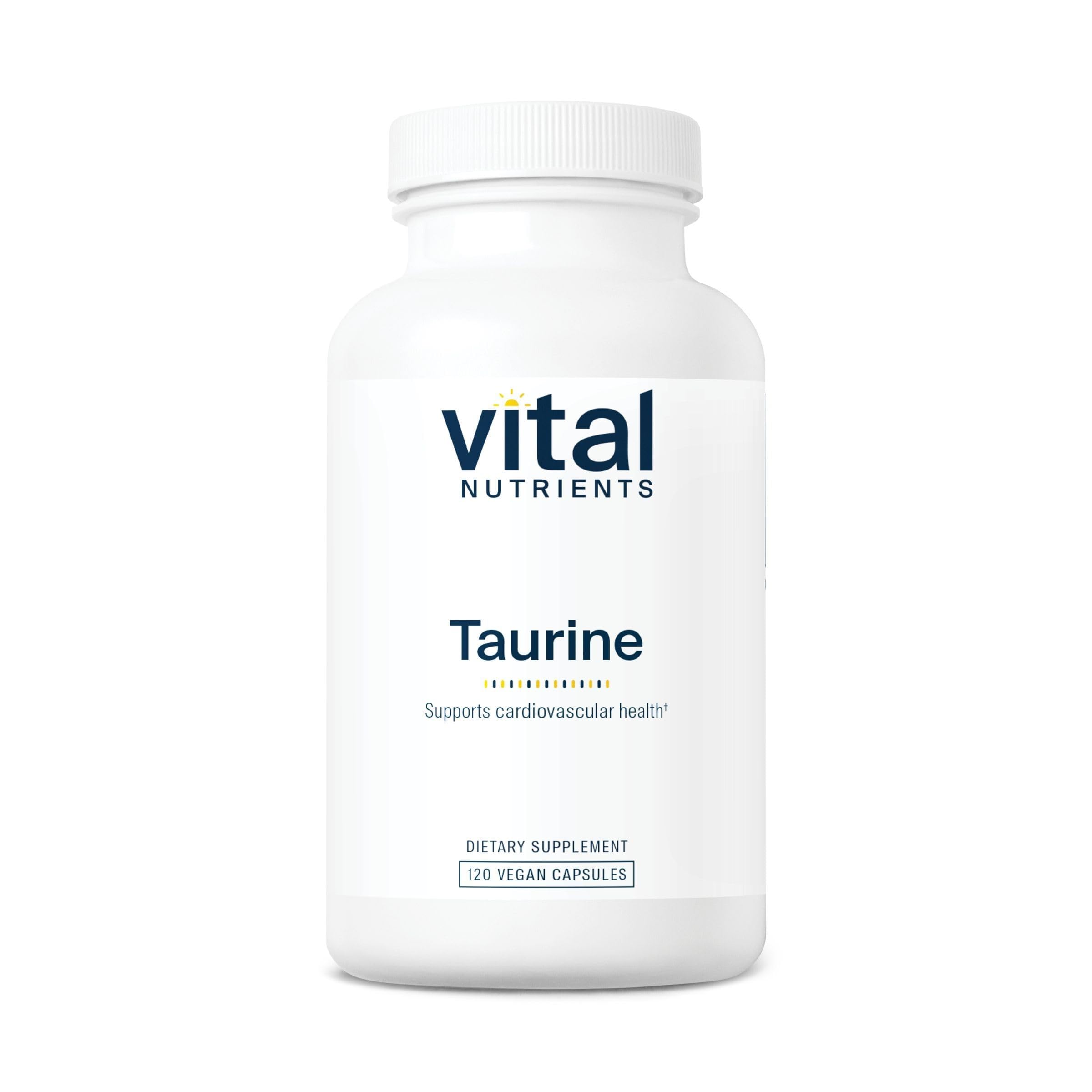 Vital Nutrients Taurine 1000mg – Vegan Detox Supplement | Heart, Nerve & Liver Support | 120 Capsules