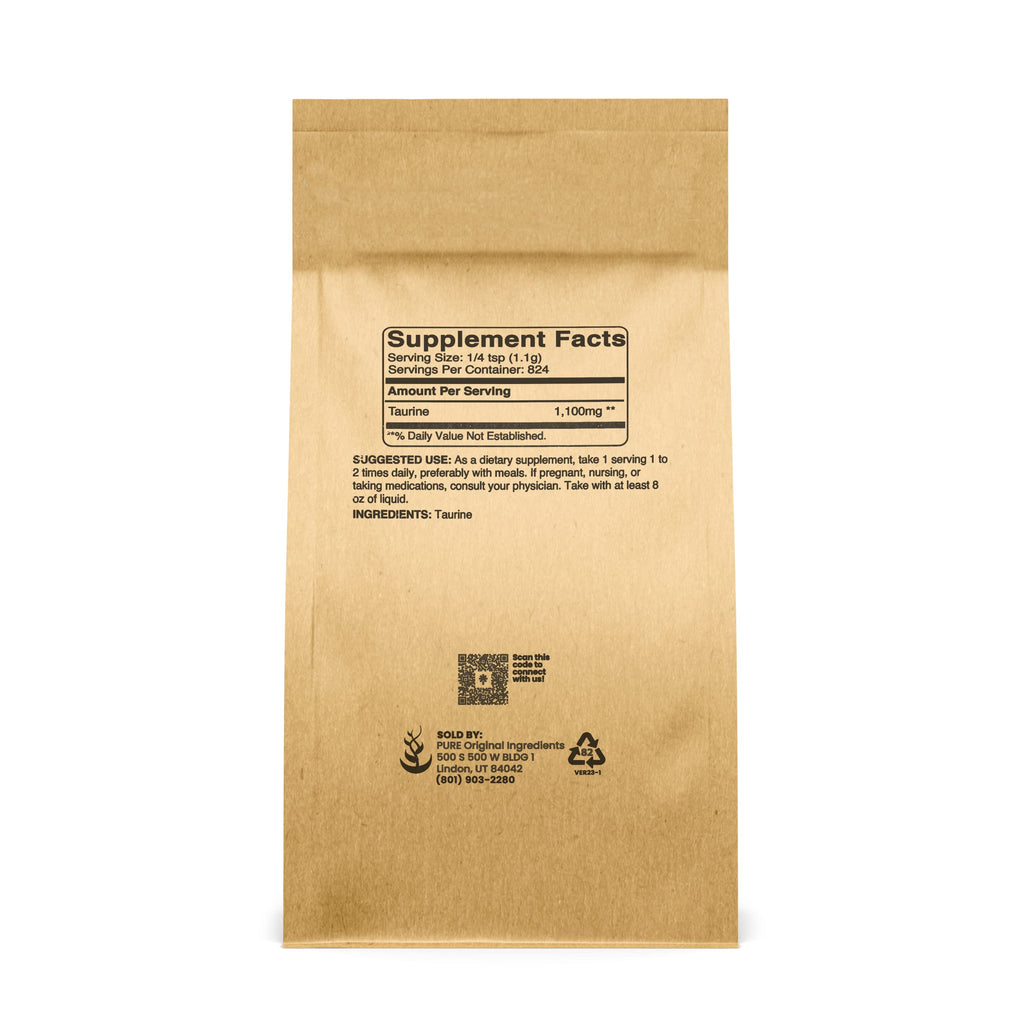 Pure Original Ingredients Taurine Powder (2 lb) – Dietary Supplement | Always Pure