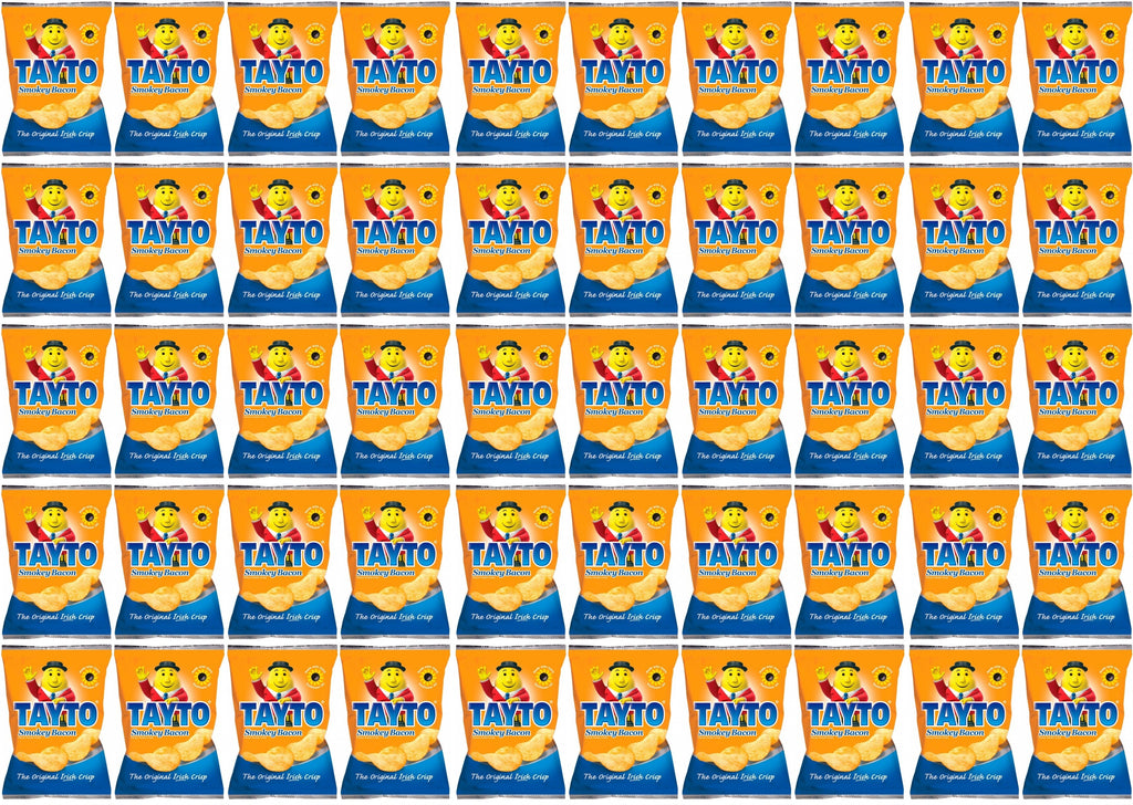 50 x Tayto Smokey Bacon Flavour Potato Crisps 35G