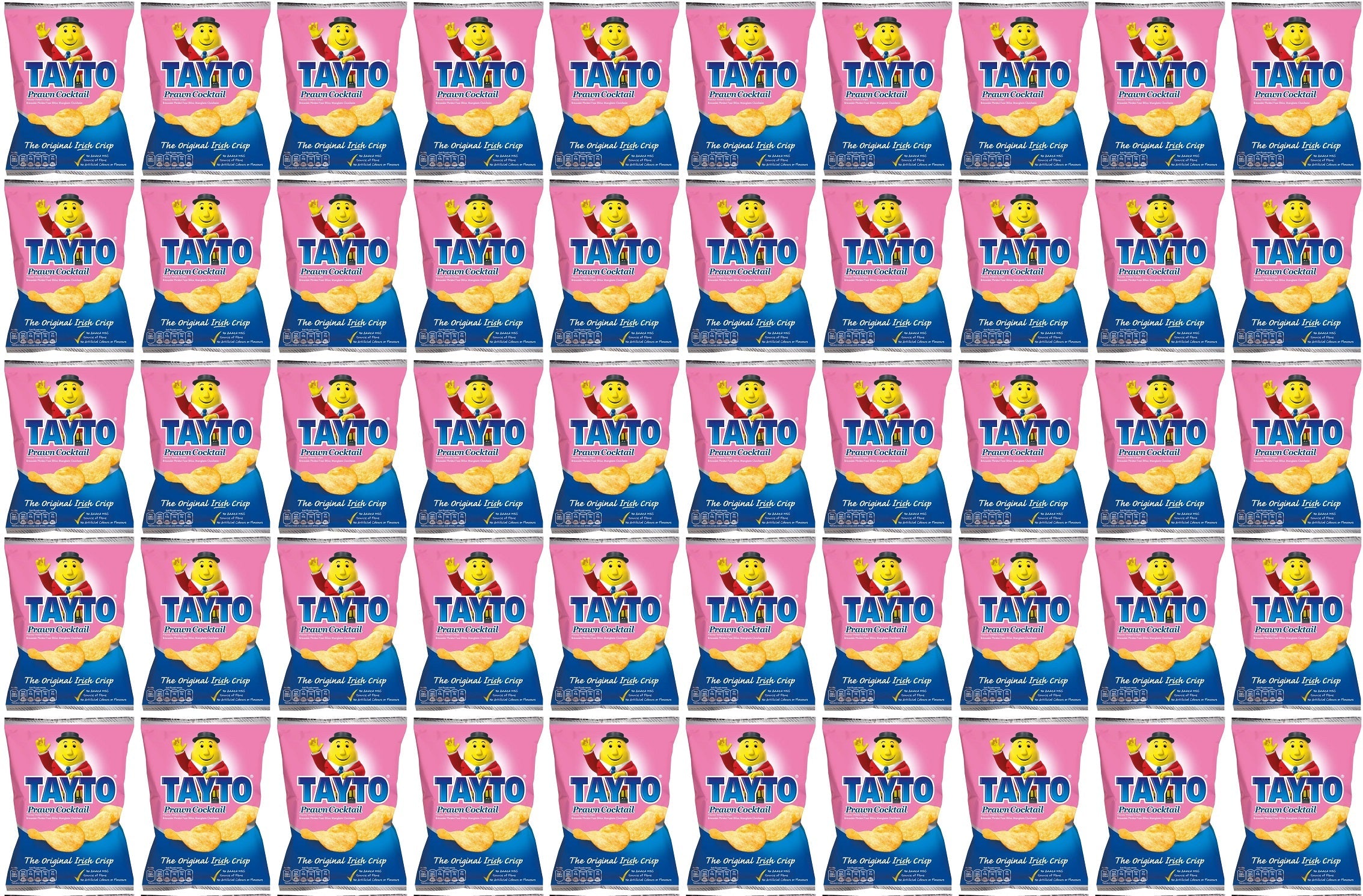 50 x Tayto Prawn Cocktail Flavour Potato Crisps 35G