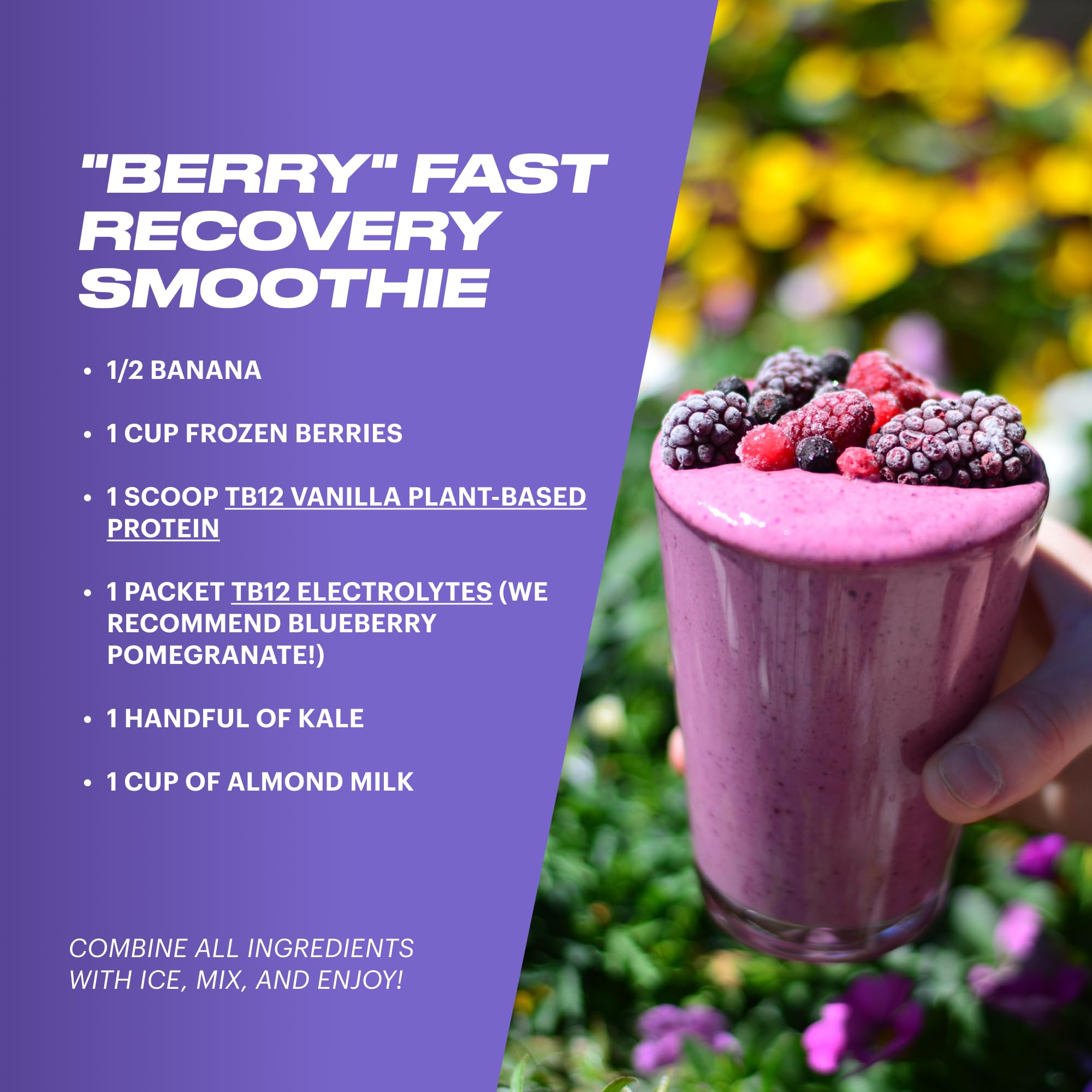 TB12 Electrolyte Powder Blueberry Pomegranate – Mineral-Rich Hydration