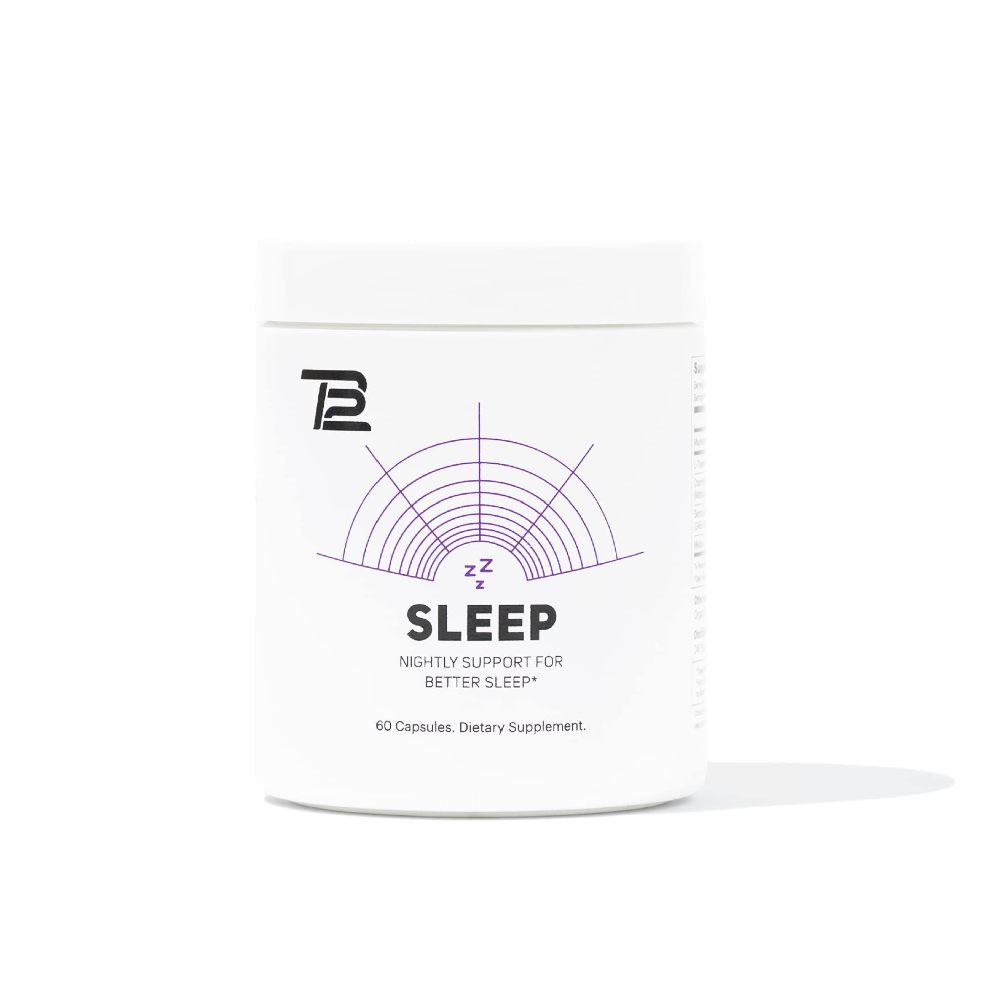 TB12 Sleep - Sleep Support with Magnesium, L-Theanine, Chamomile, GABA & Melatonin