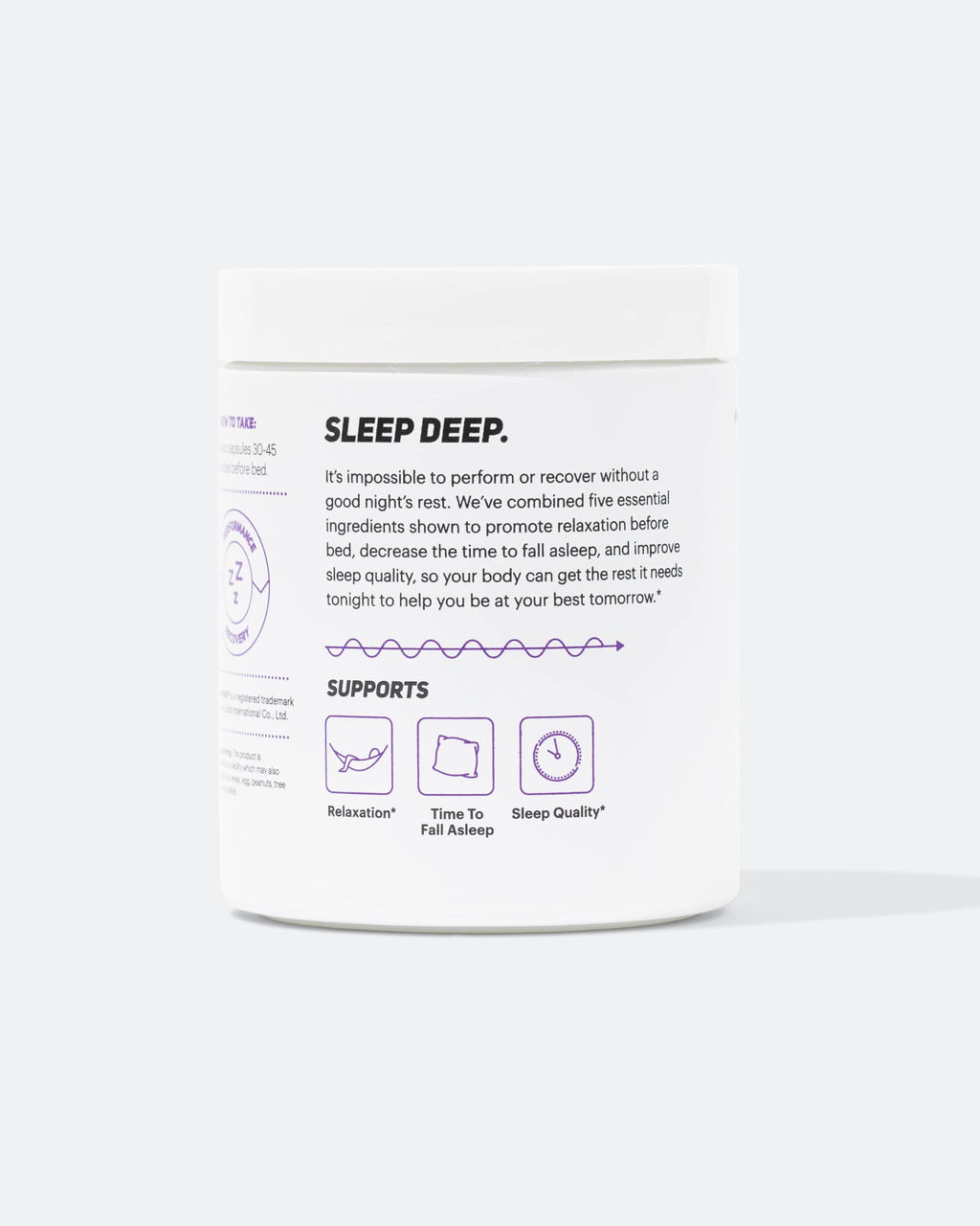 TB12 Sleep - Sleep Support with Magnesium, L-Theanine, Chamomile, GABA & Melatonin