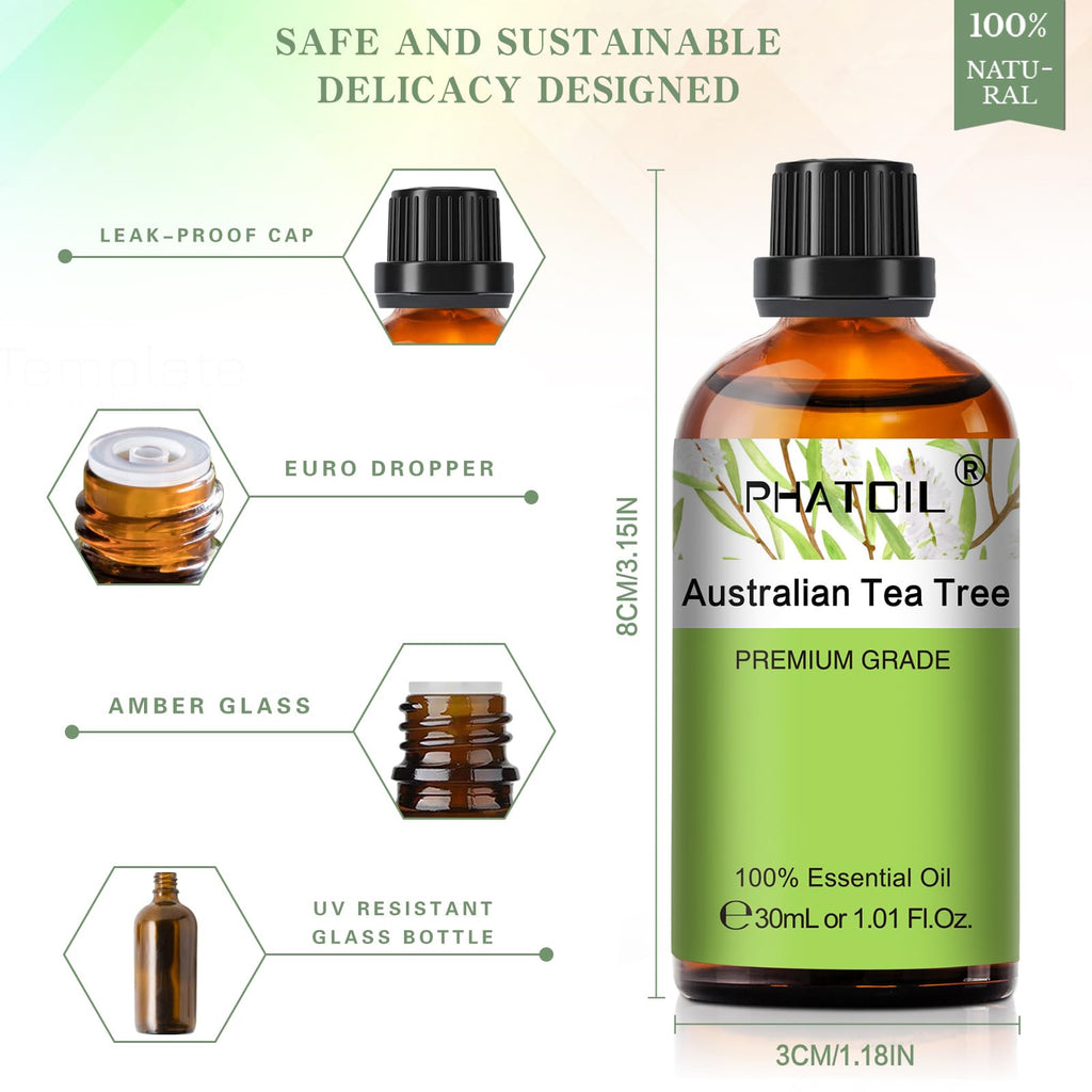Australian Tea Tree Essential Oil 30ml | PHATOIL Pure Aromatherapy