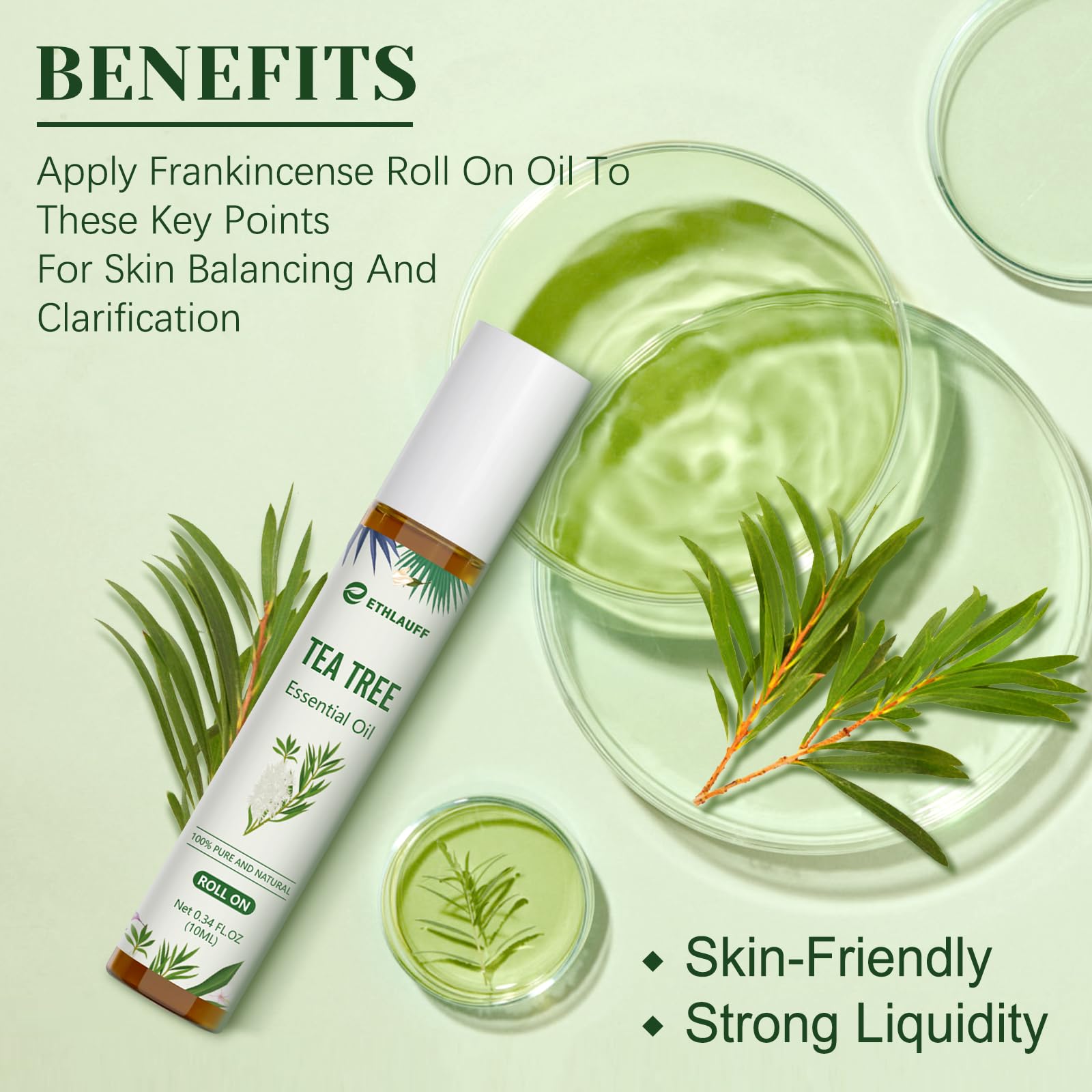 Tea Tree Oil Roll On - 100% Pure Tea Tree Essential Oil for Skin | Premium Aromatherapy